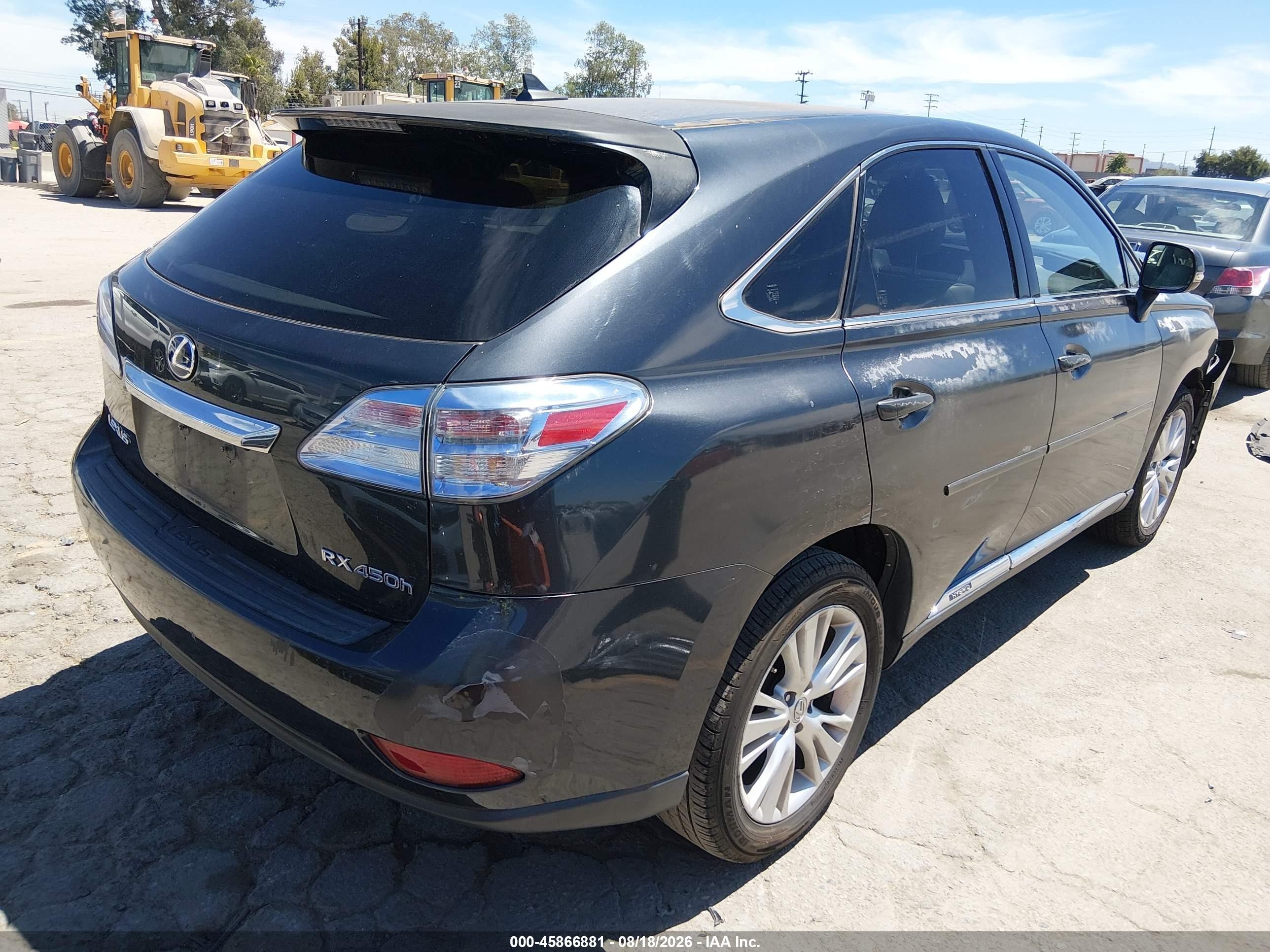 2010 Lexus Rx 450h   Black vin: JTJBC1BA3A2402433