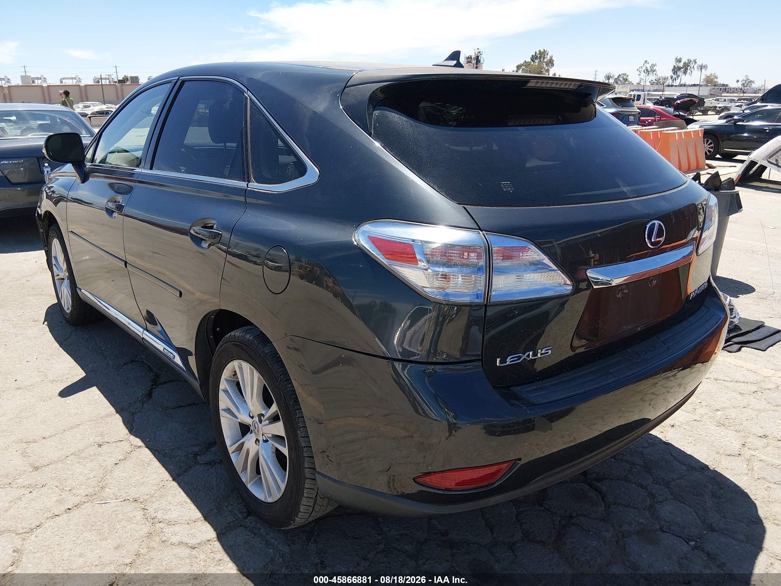 2010 Lexus Rx 450h   Black vin: JTJBC1BA3A2402433