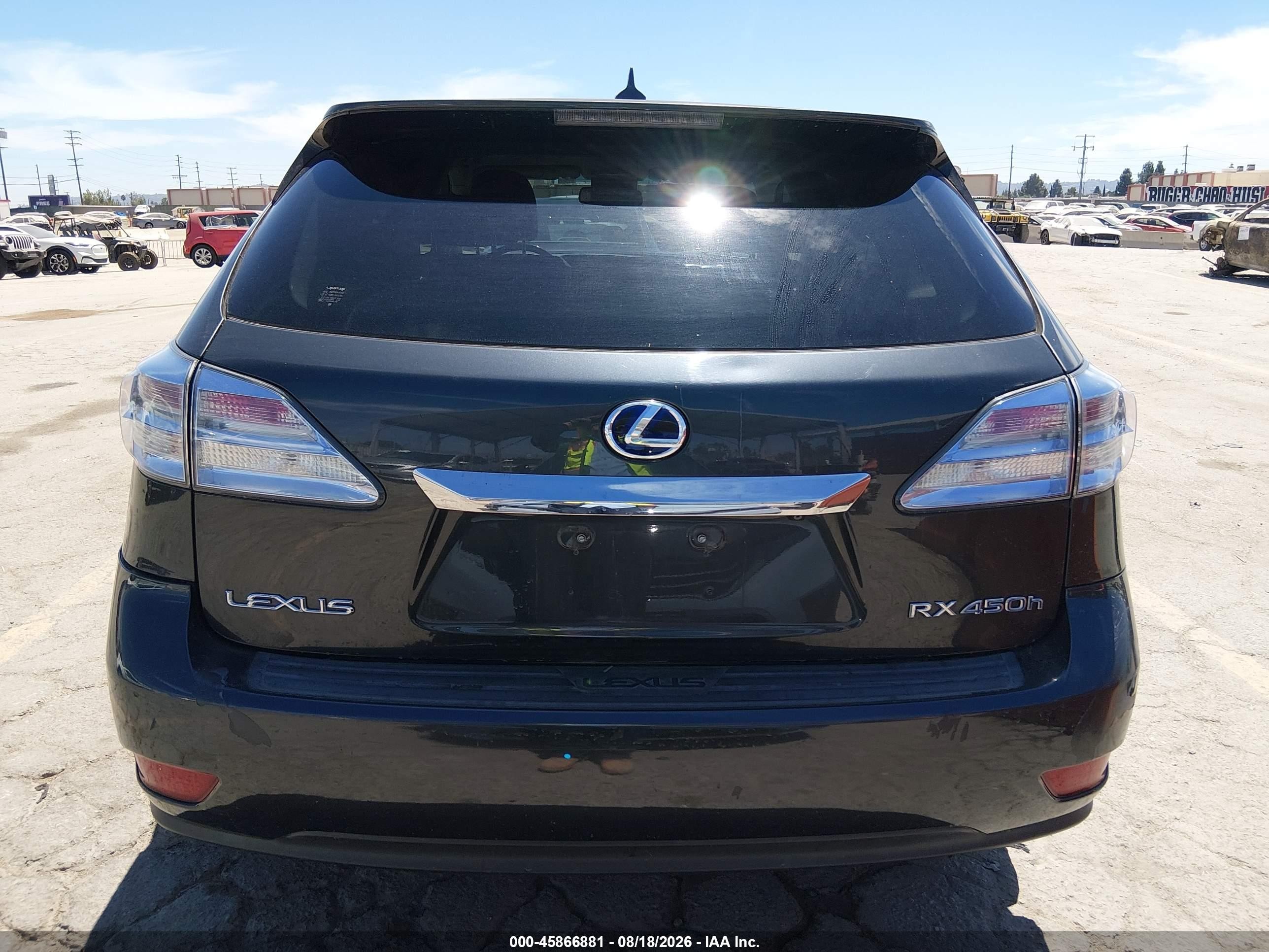 2010 Lexus Rx 450h   Black vin: JTJBC1BA3A2402433