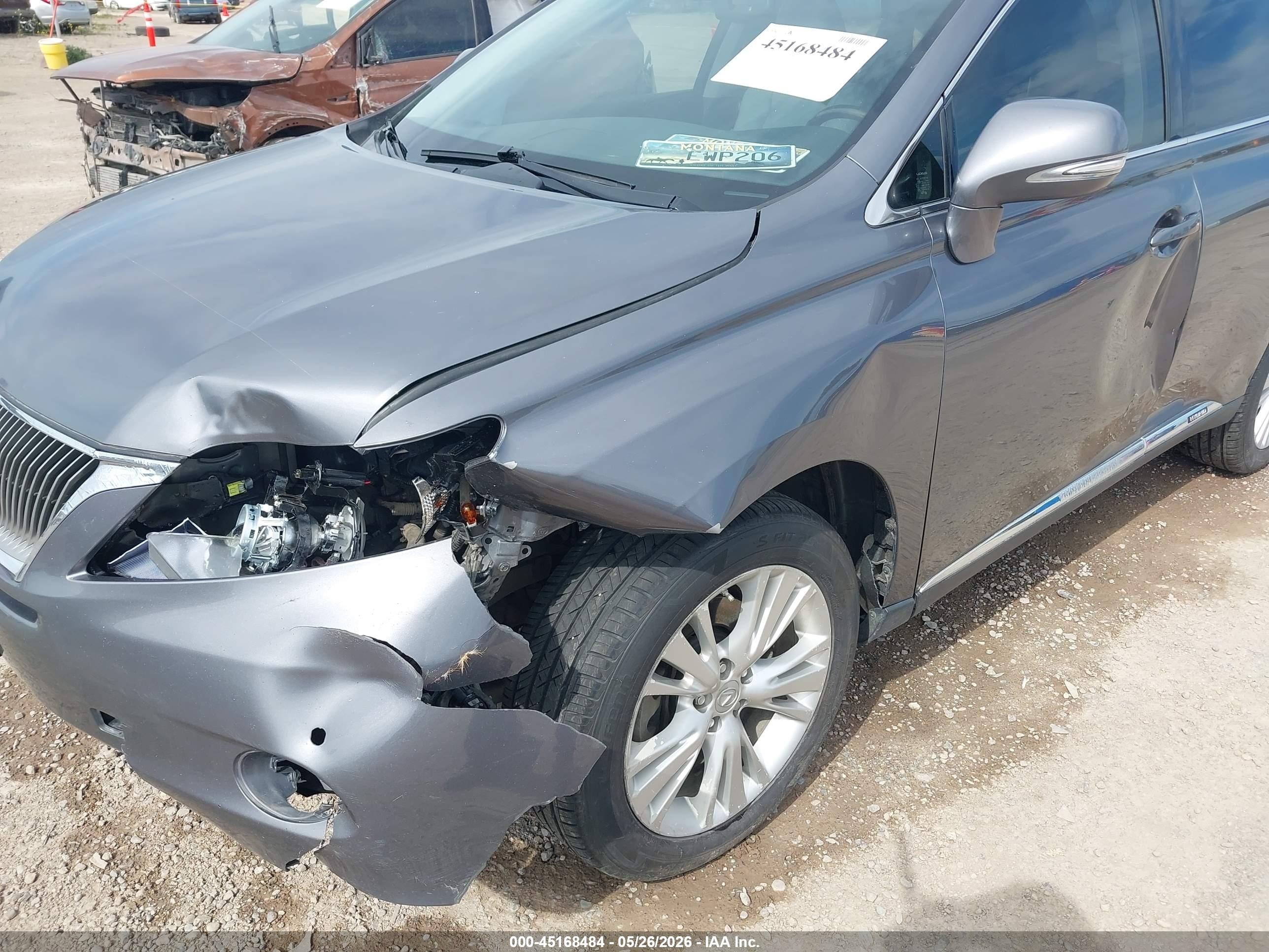 2012 Lexus Rx 450h Gray vin: JTJBC1BA3C2426055