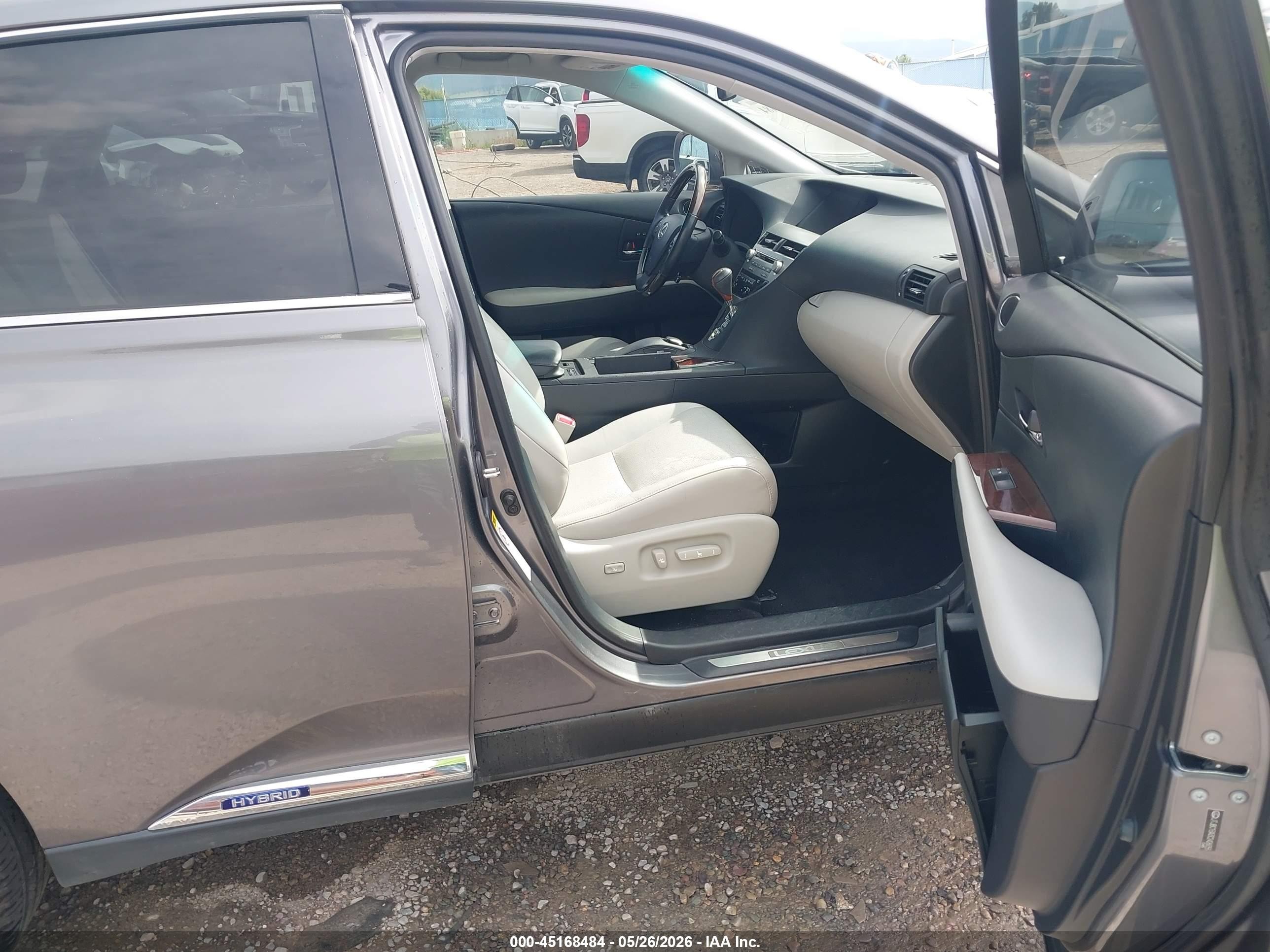 2012 Lexus Rx 450h Gray vin: JTJBC1BA3C2426055