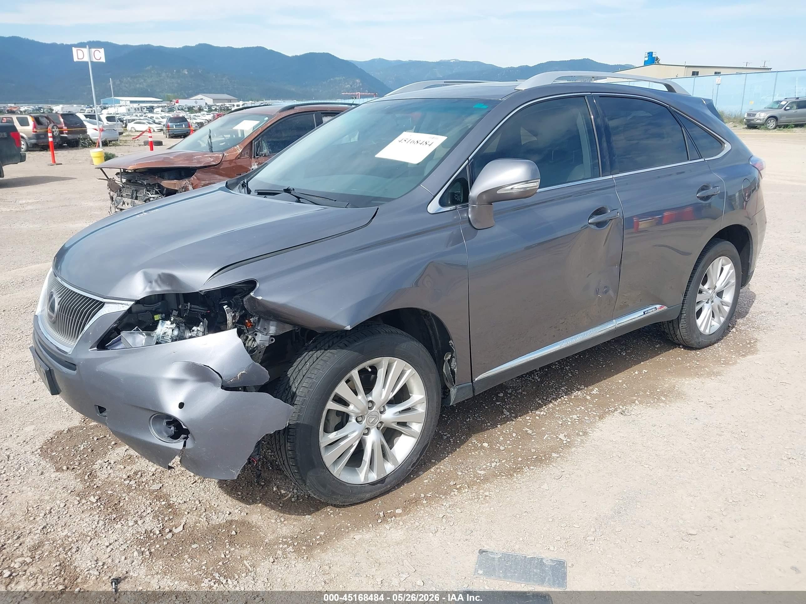 2012 Lexus Rx 450h Gray vin: JTJBC1BA3C2426055