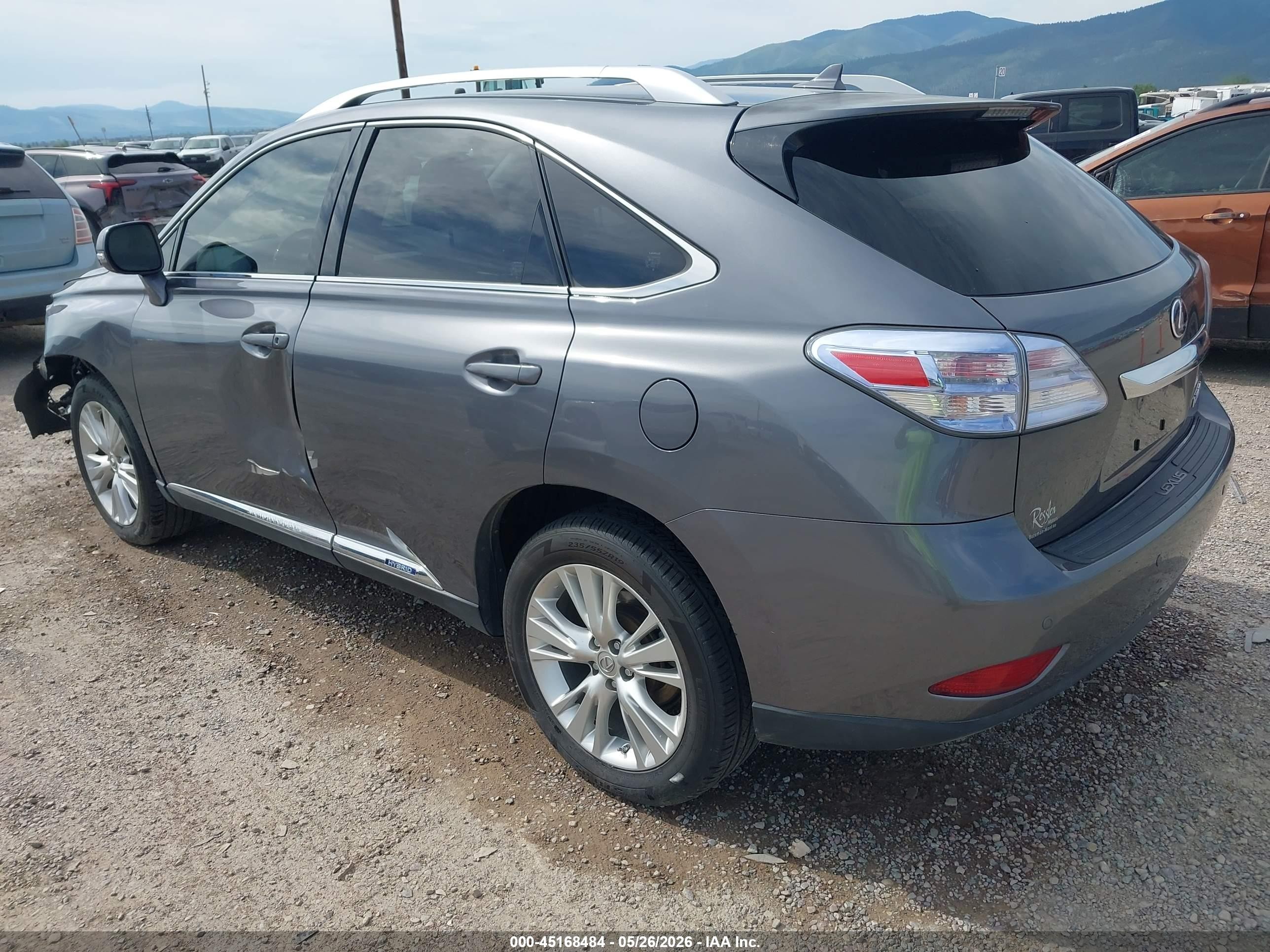2012 Lexus Rx 450h Gray vin: JTJBC1BA3C2426055