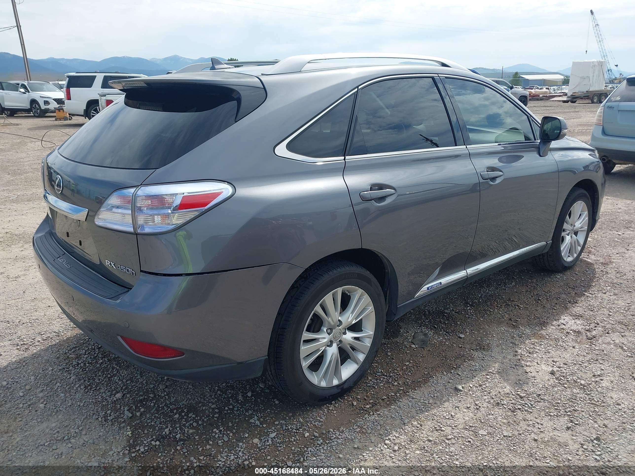 2012 Lexus Rx 450h Gray vin: JTJBC1BA3C2426055