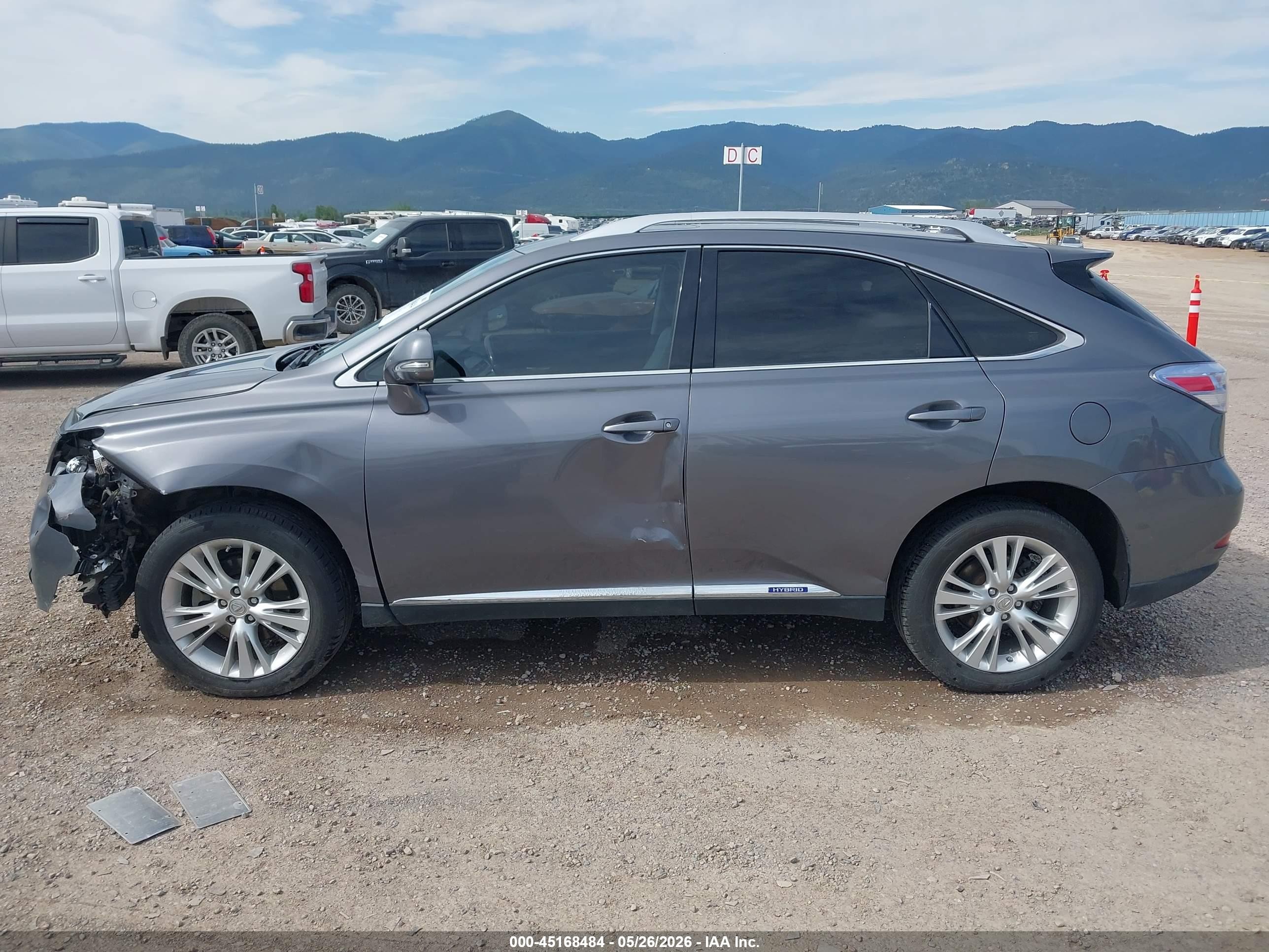 2012 Lexus Rx 450h Gray vin: JTJBC1BA3C2426055