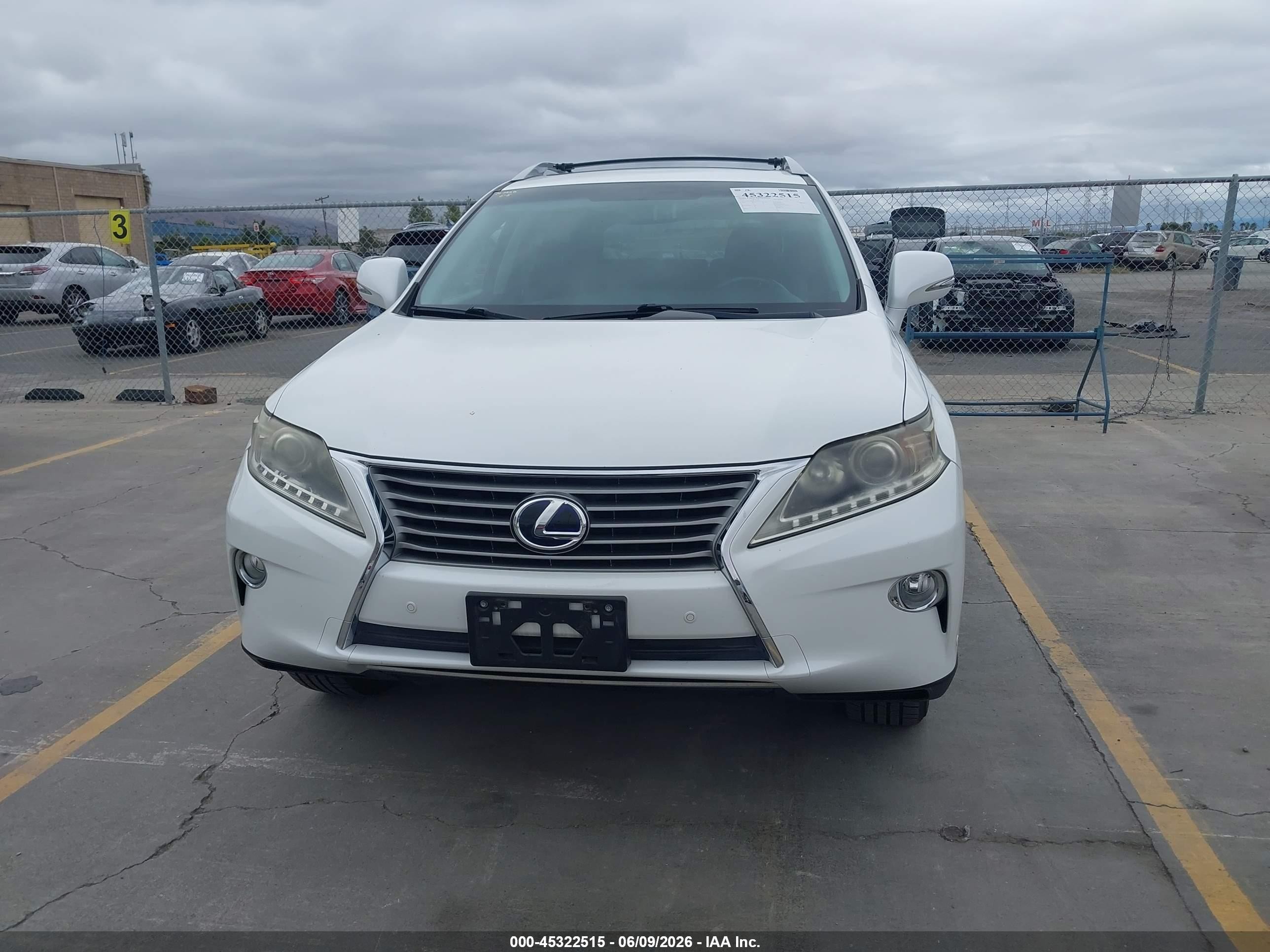 2013 Lexus Rx 450h   White vin: JTJBC1BA3D2436327