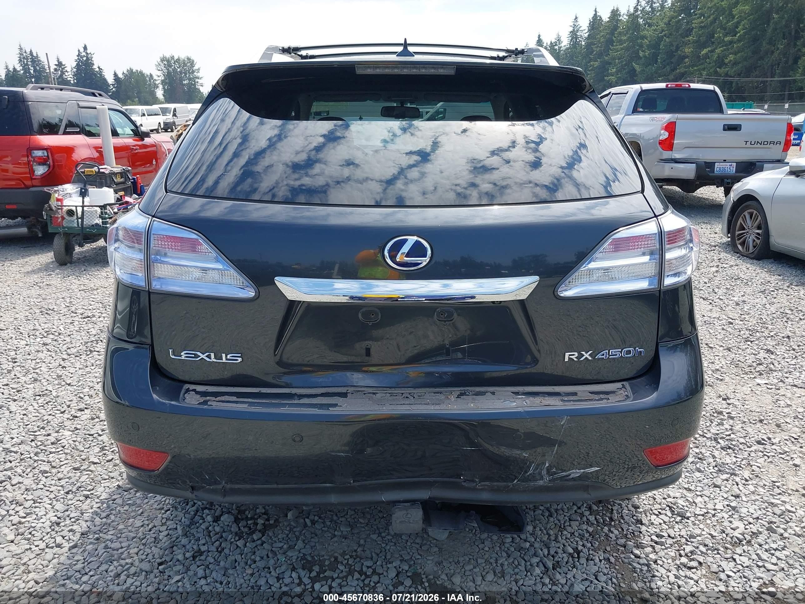 2010 Lexus Rx 450h   Black vin: JTJBC1BA4A2011632