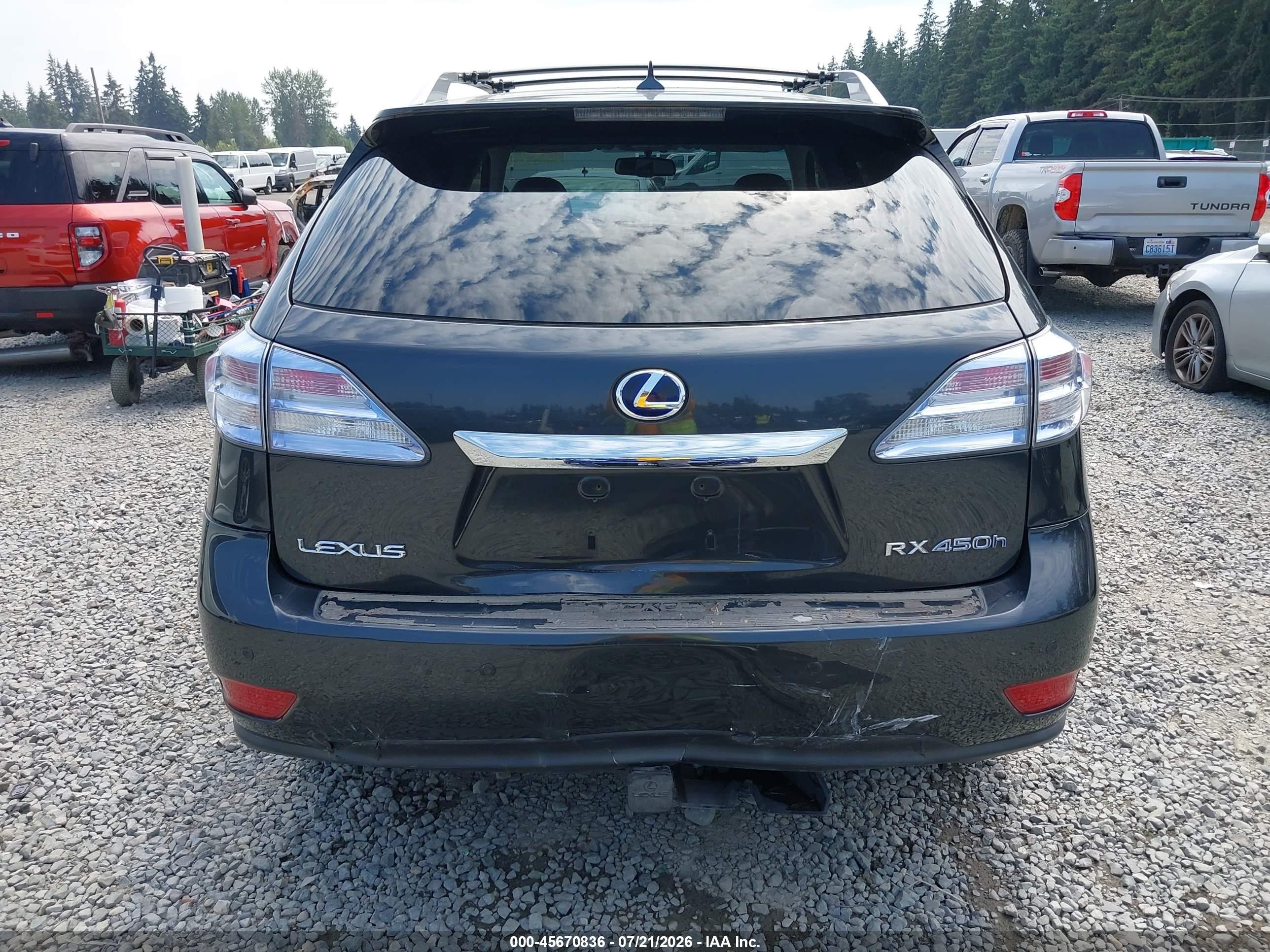 2010 Lexus Rx 450h   Black vin: JTJBC1BA4A2011632