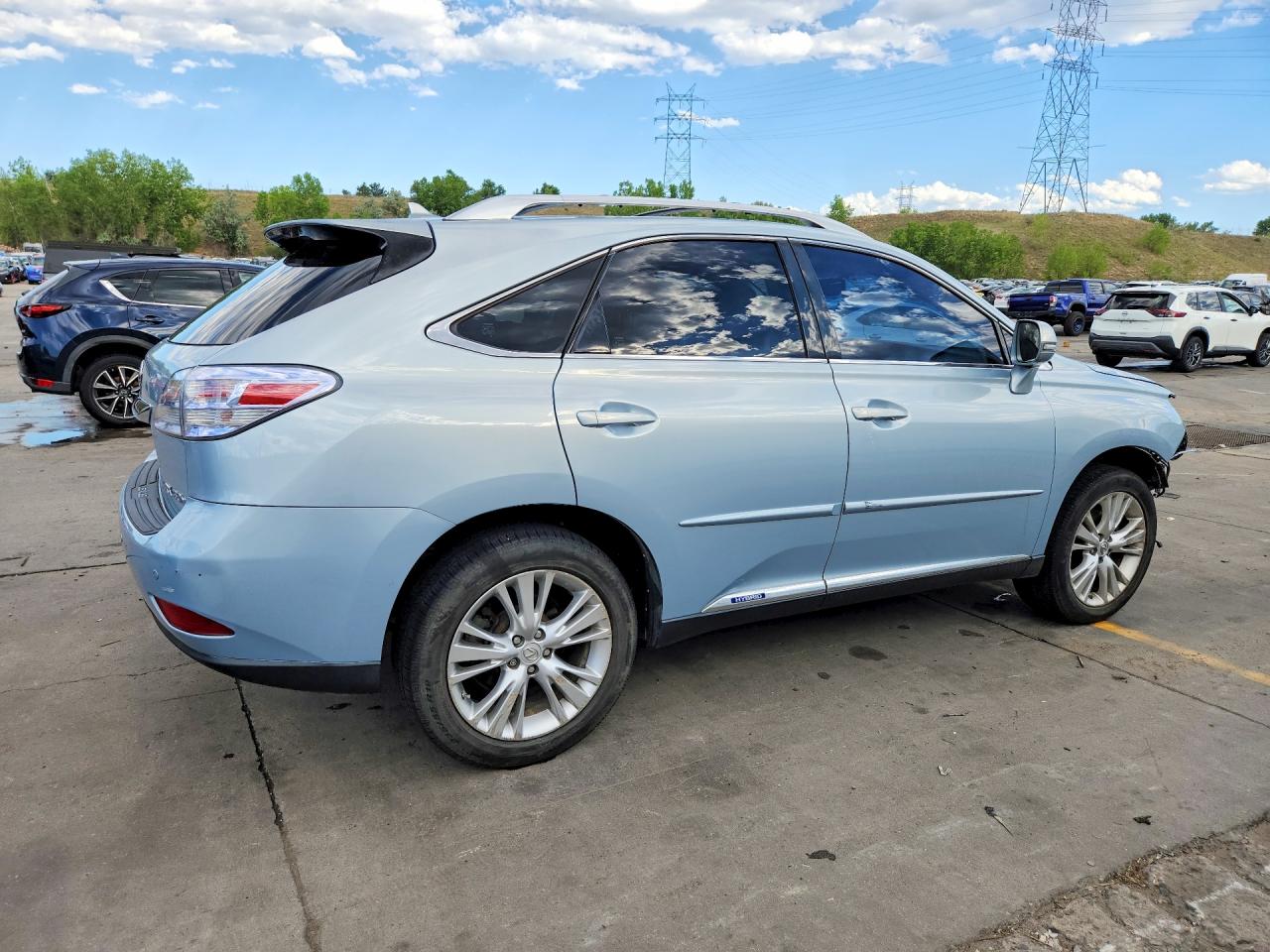 2011 Lexus Rx 450h Blue vin: JTJBC1BA4B2035589