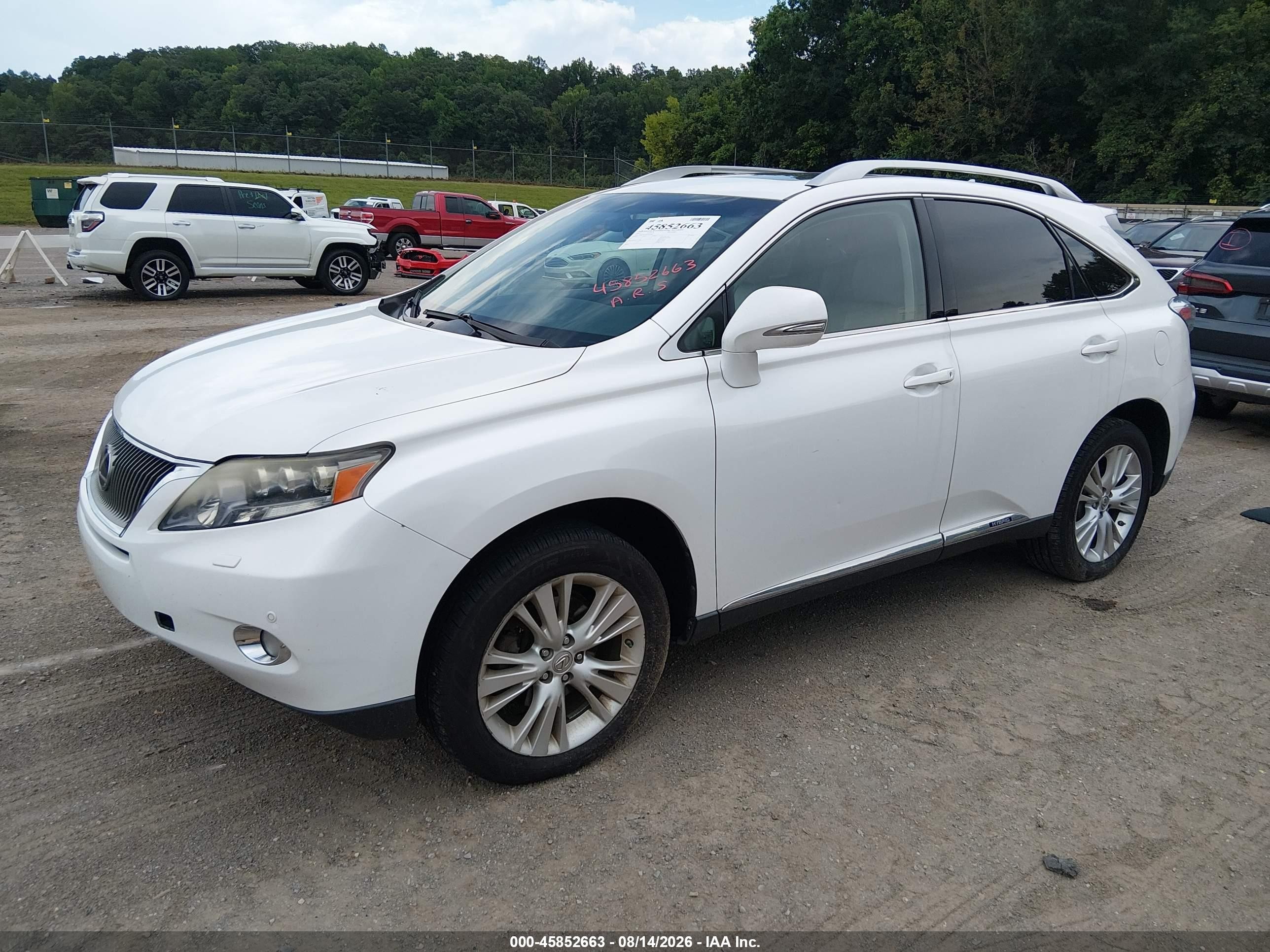2011 Lexus Rx 450h   Белый vin: JTJBC1BA4B2422983