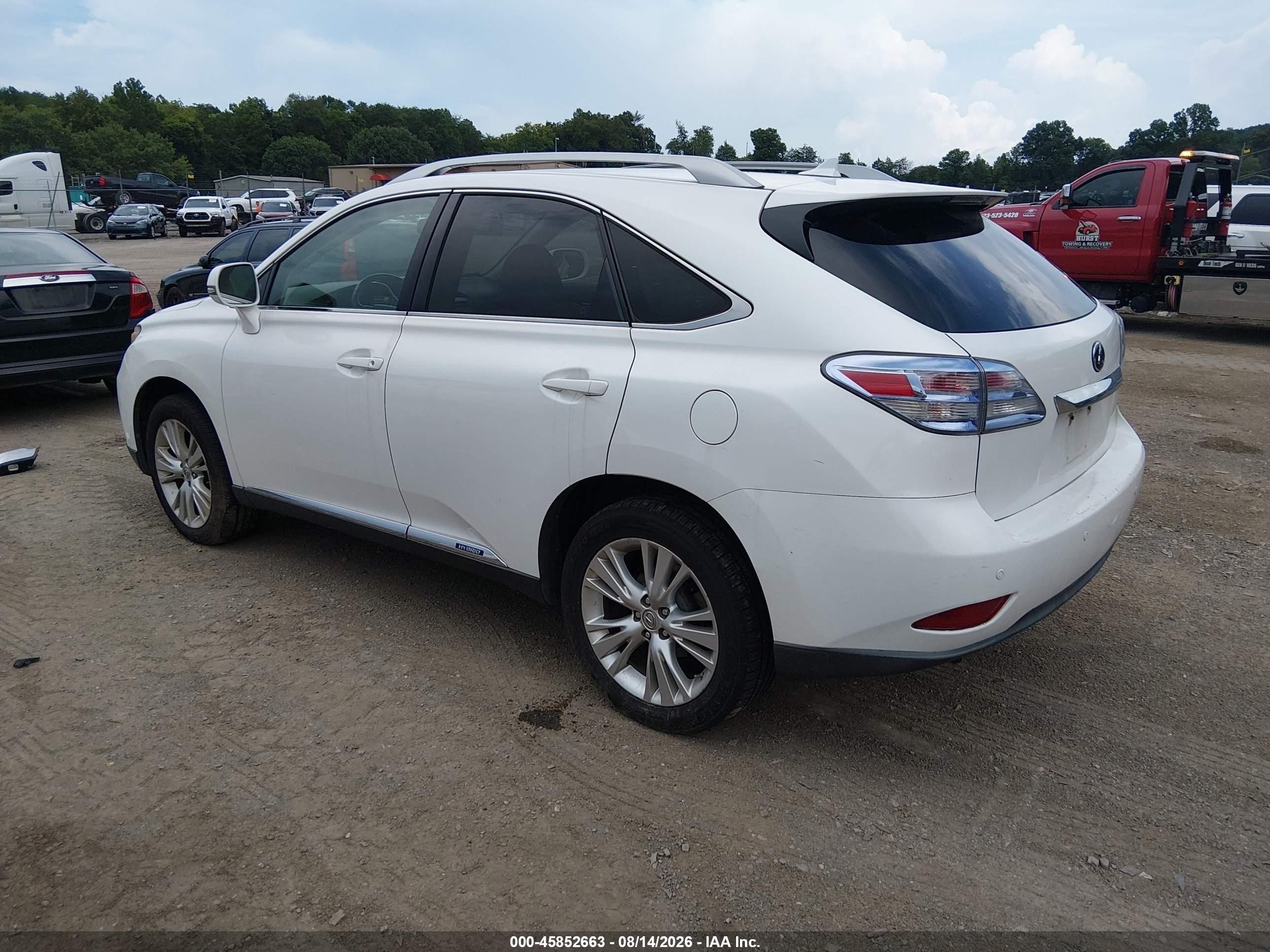 2011 Lexus Rx 450h   Белый vin: JTJBC1BA4B2422983