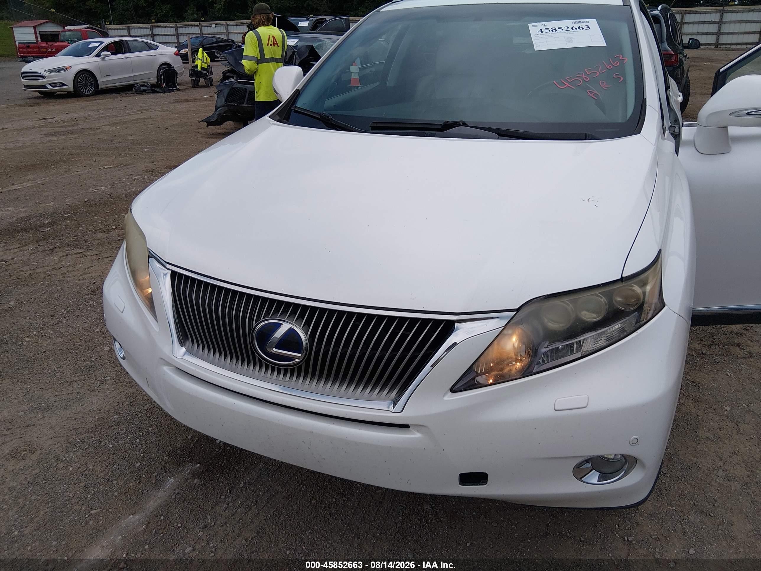 2011 Lexus Rx 450h   Белый vin: JTJBC1BA4B2422983