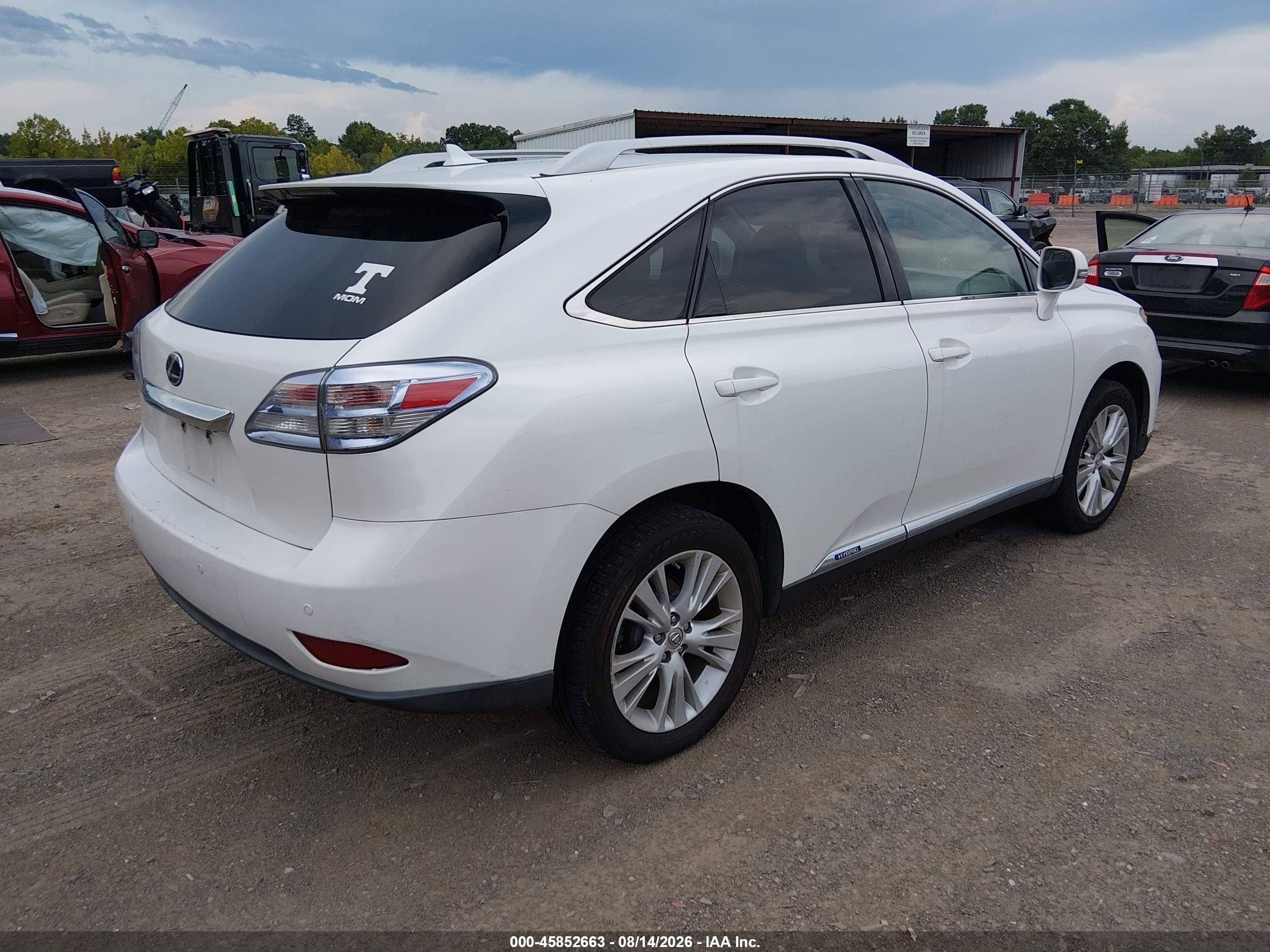 2011 Lexus Rx 450h   Белый vin: JTJBC1BA4B2422983