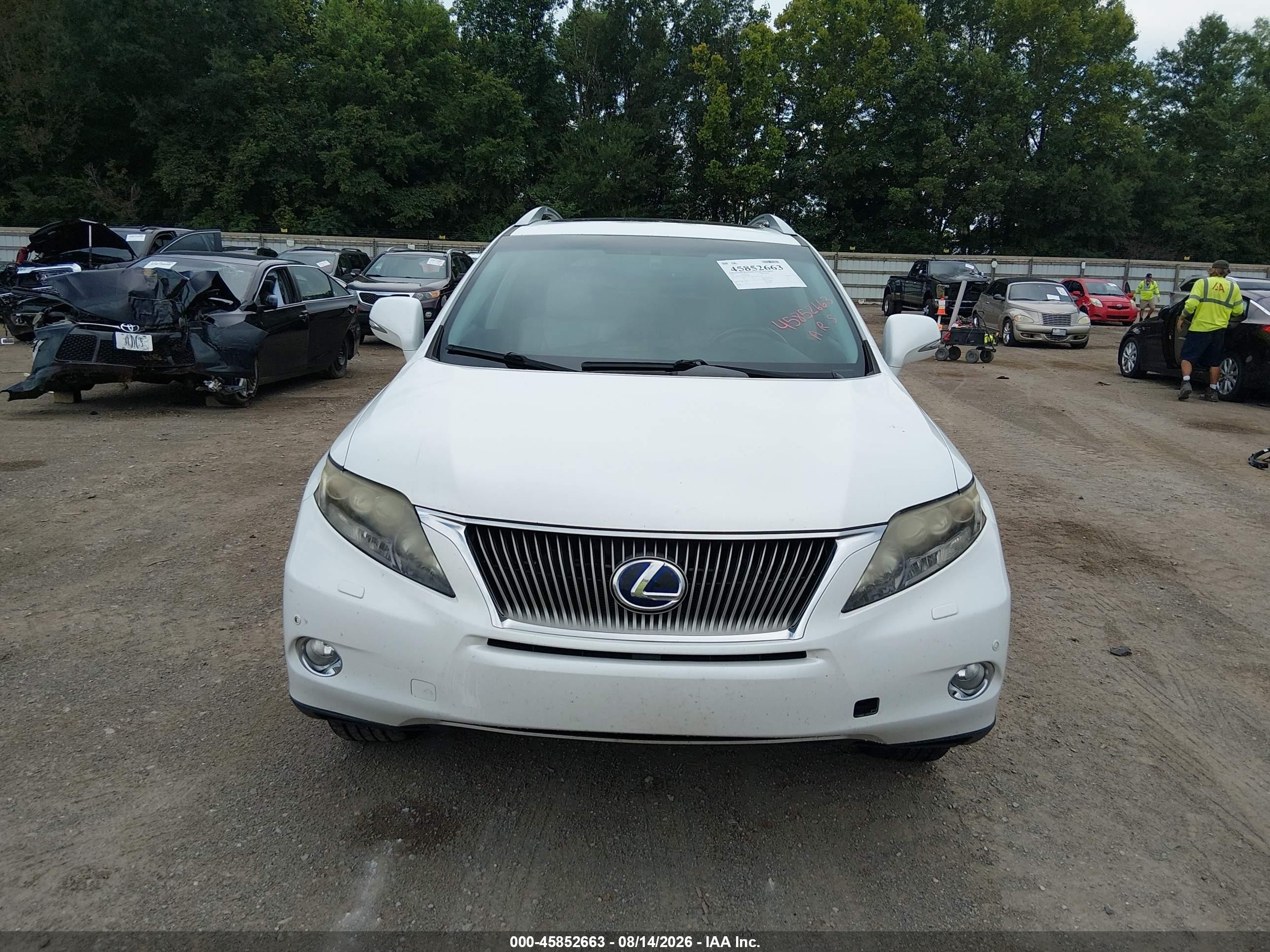 2011 Lexus Rx 450h   Белый vin: JTJBC1BA4B2422983