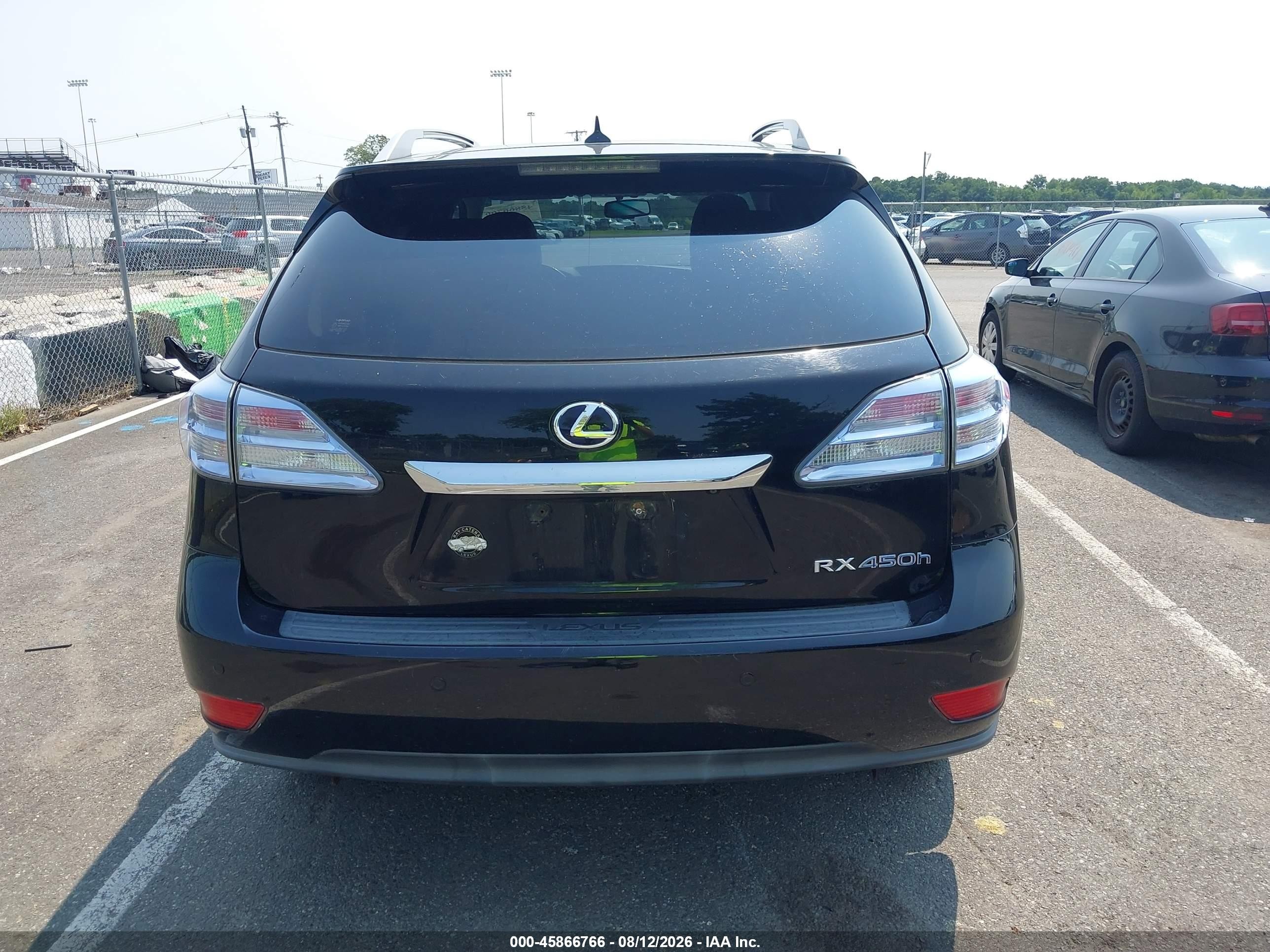 2012 Lexus Rx 450h Black vin: JTJBC1BA4C2425769