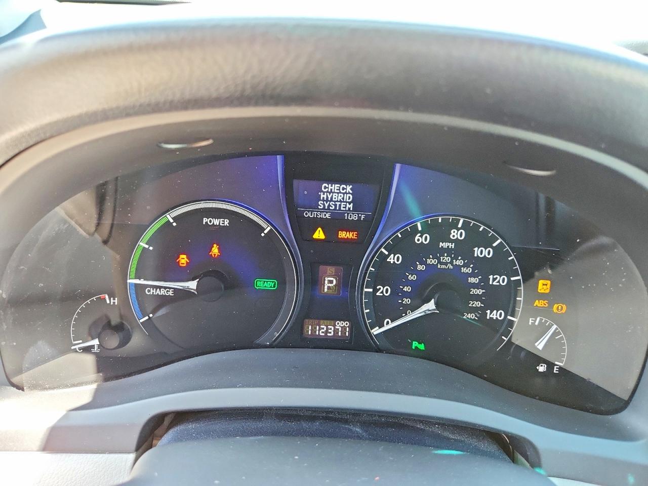 2012 Lexus Rx 450h Silver vin: JTJBC1BA4C2430907