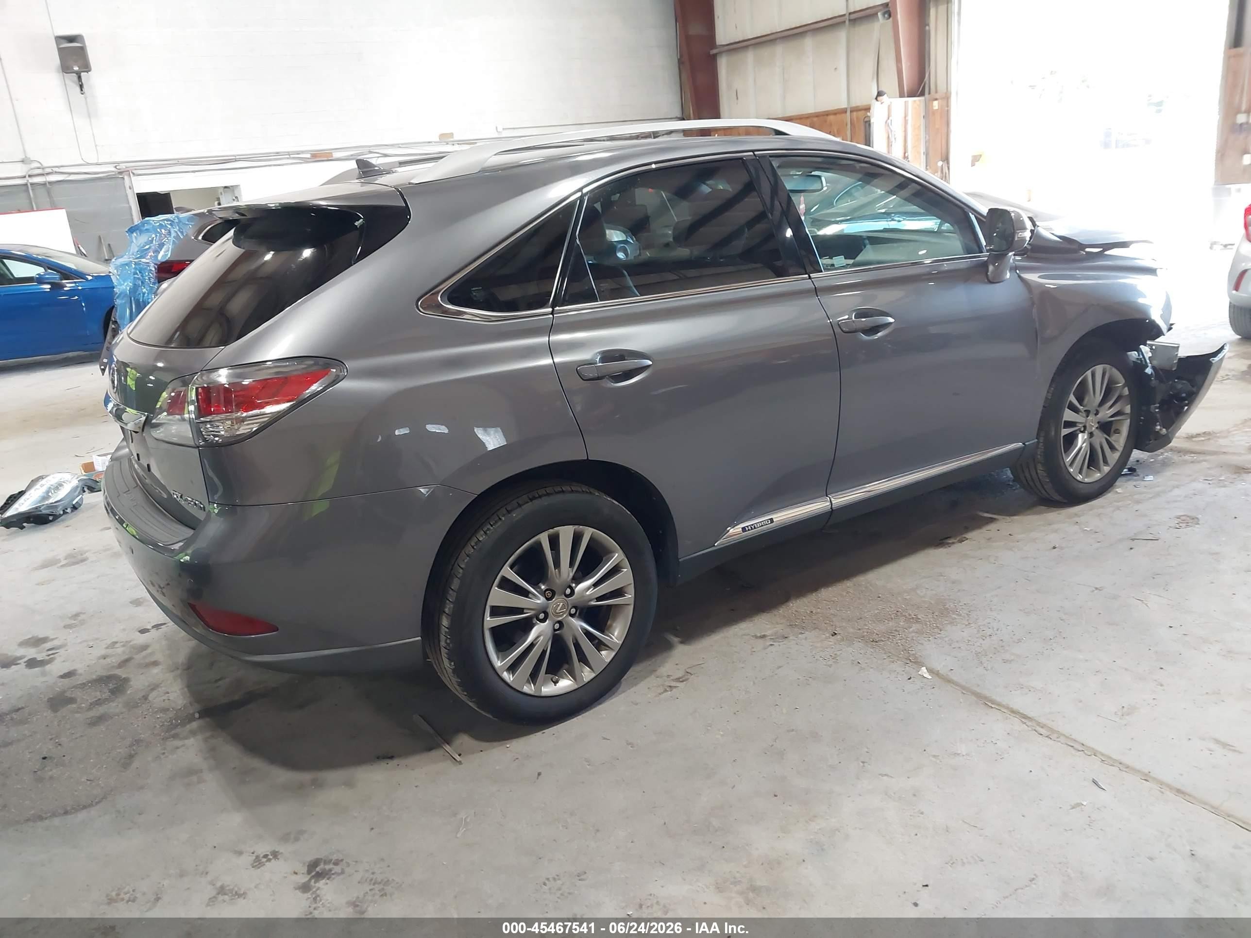 2013 Lexus Rx 450h Gray vin: JTJBC1BA4D2449412