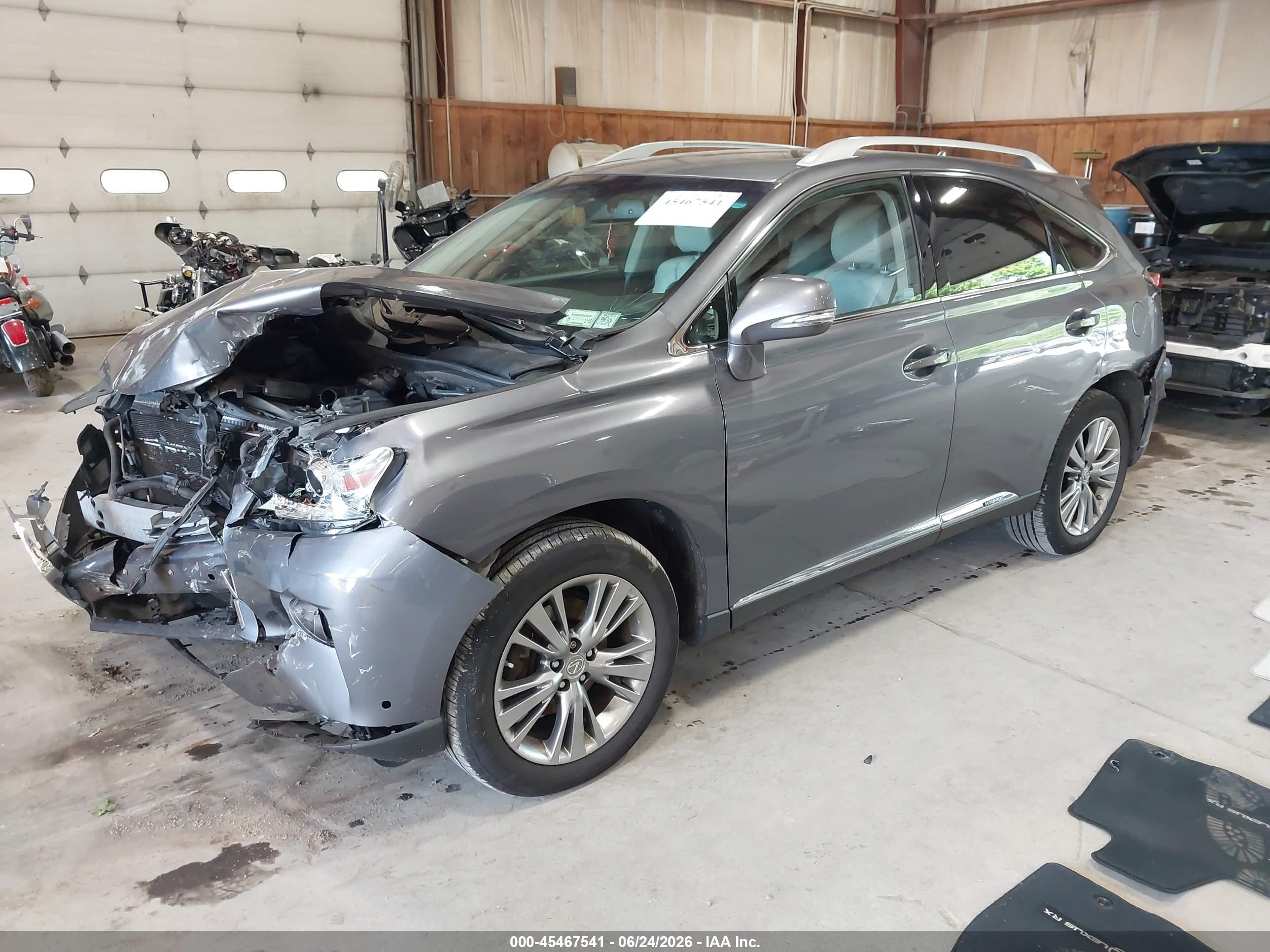 2013 Lexus Rx 450h Gray vin: JTJBC1BA4D2449412
