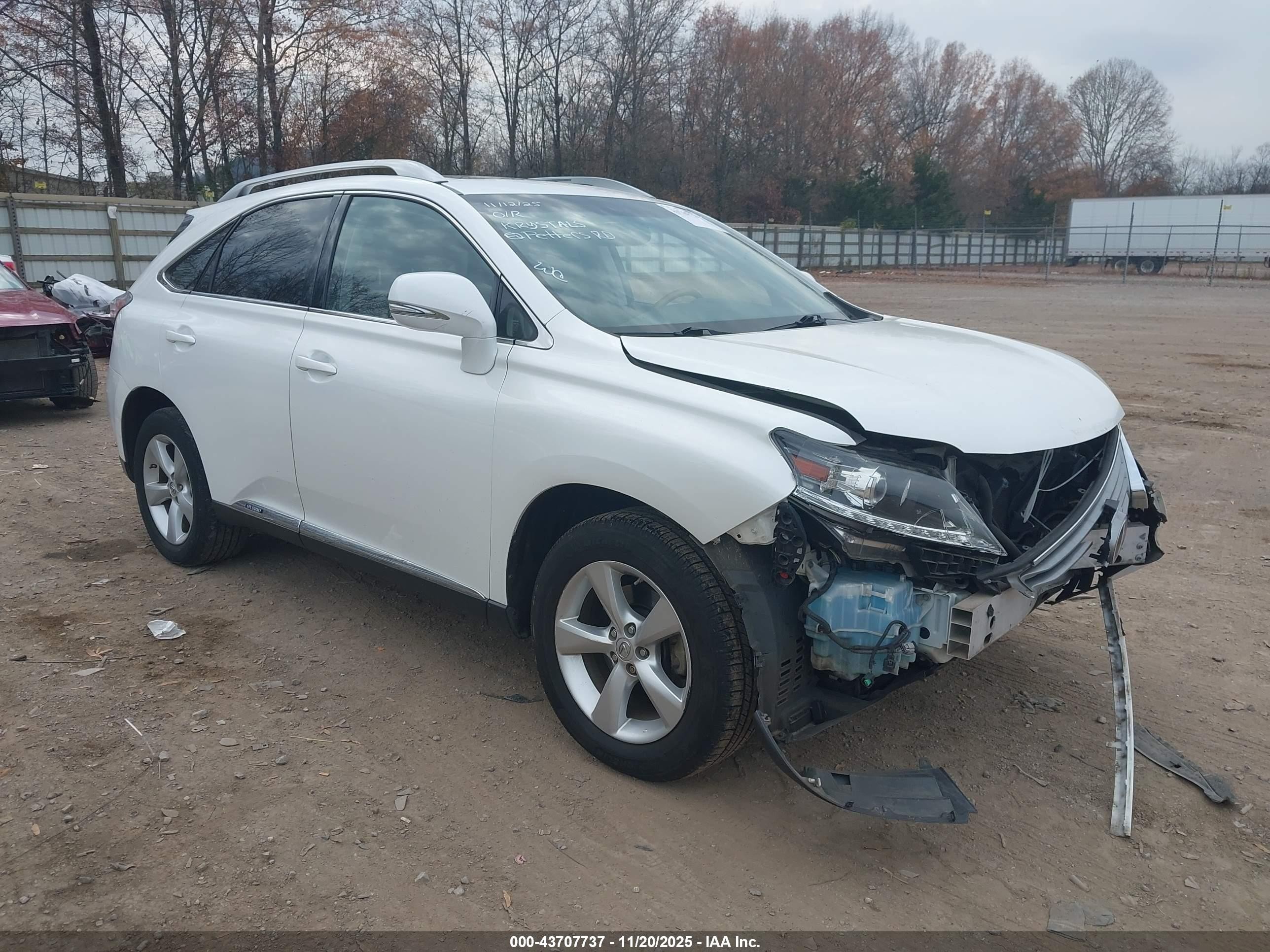 2014 Lexus Rx 450h   White vin: JTJBC1BA4E2458533