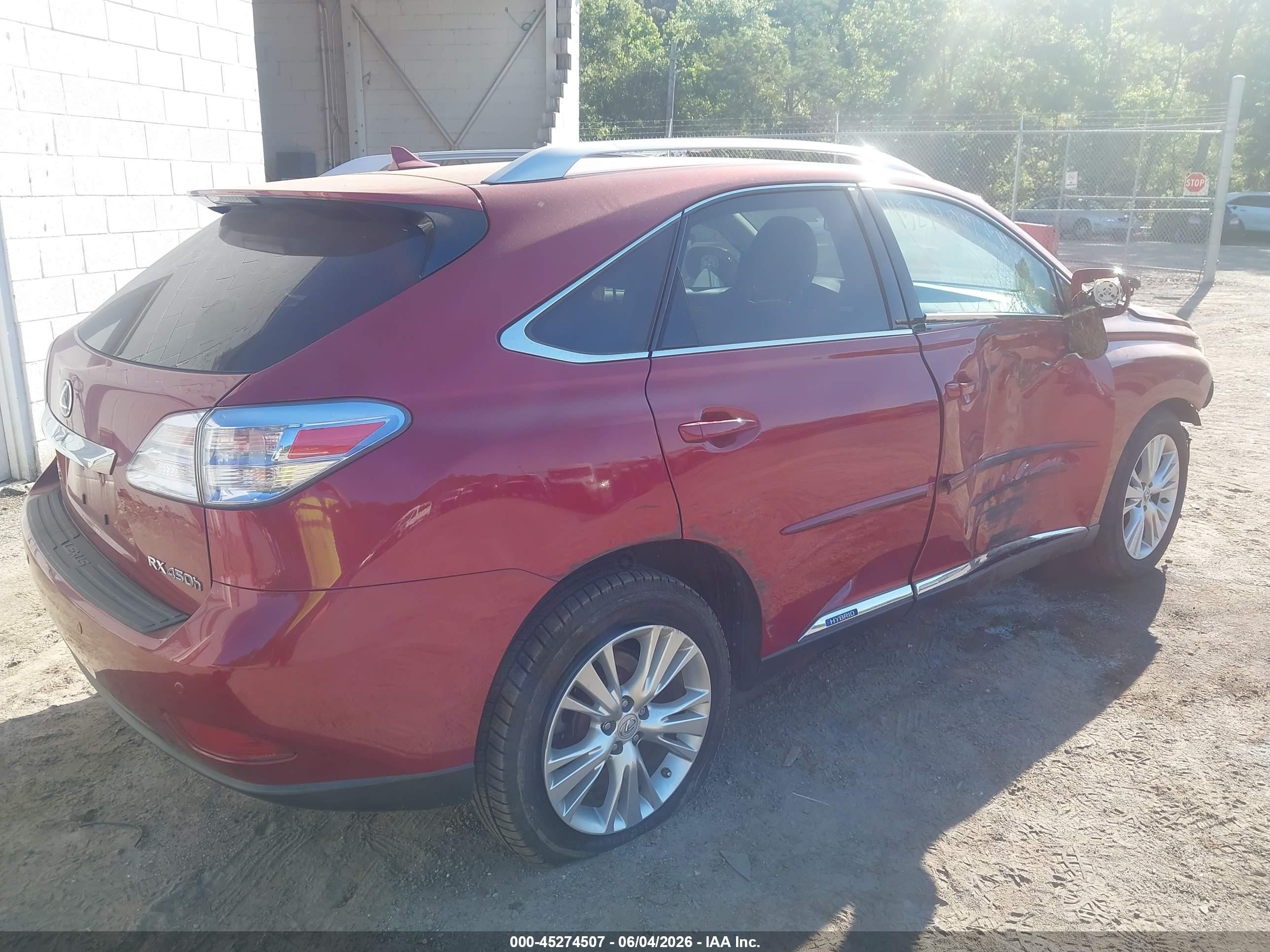 2012 Lexus Rx 450h   Red vin: JTJBC1BA5C2050362