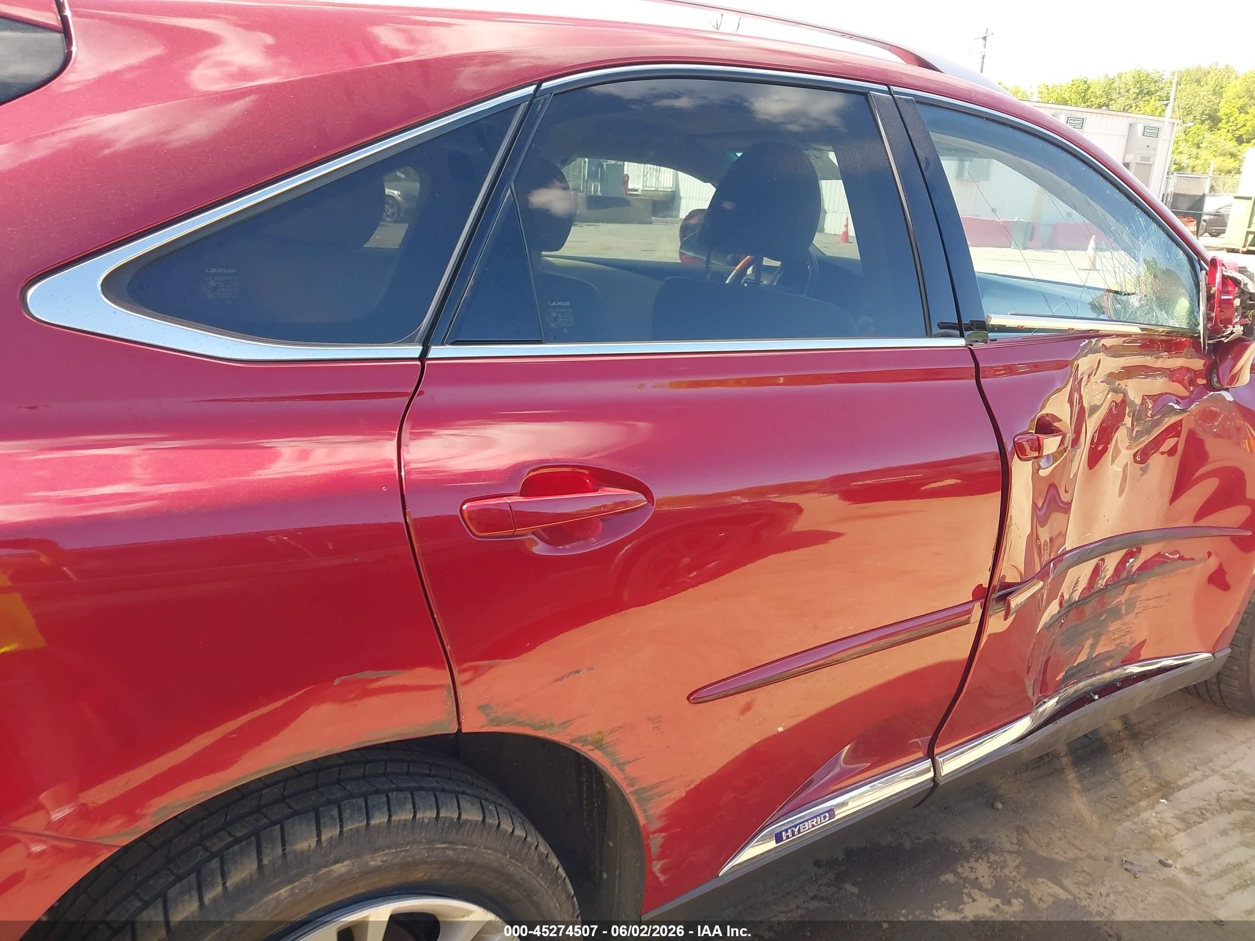2012 Lexus Rx 450h   Red vin: JTJBC1BA5C2050362