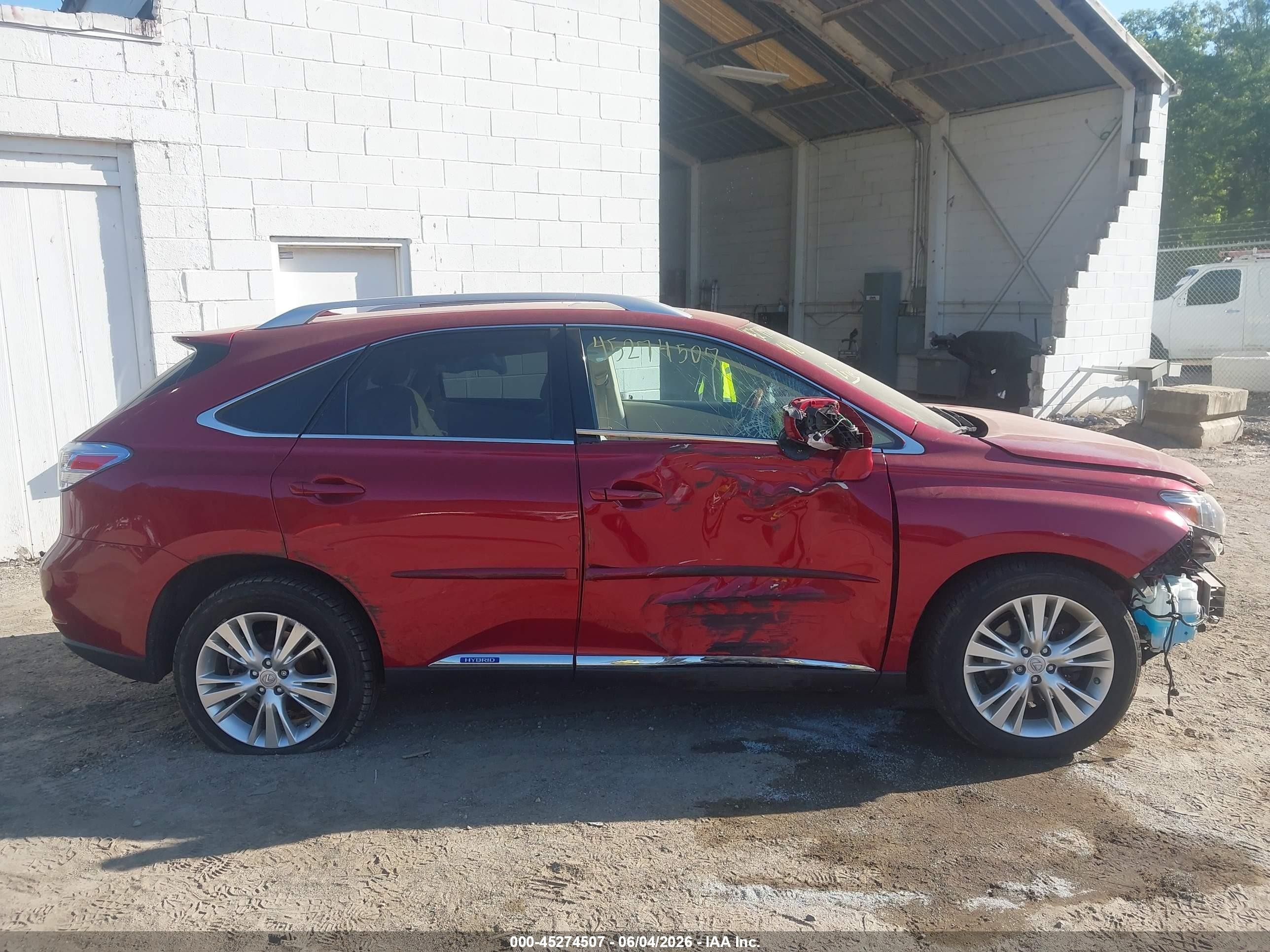 2012 Lexus Rx 450h   Red vin: JTJBC1BA5C2050362