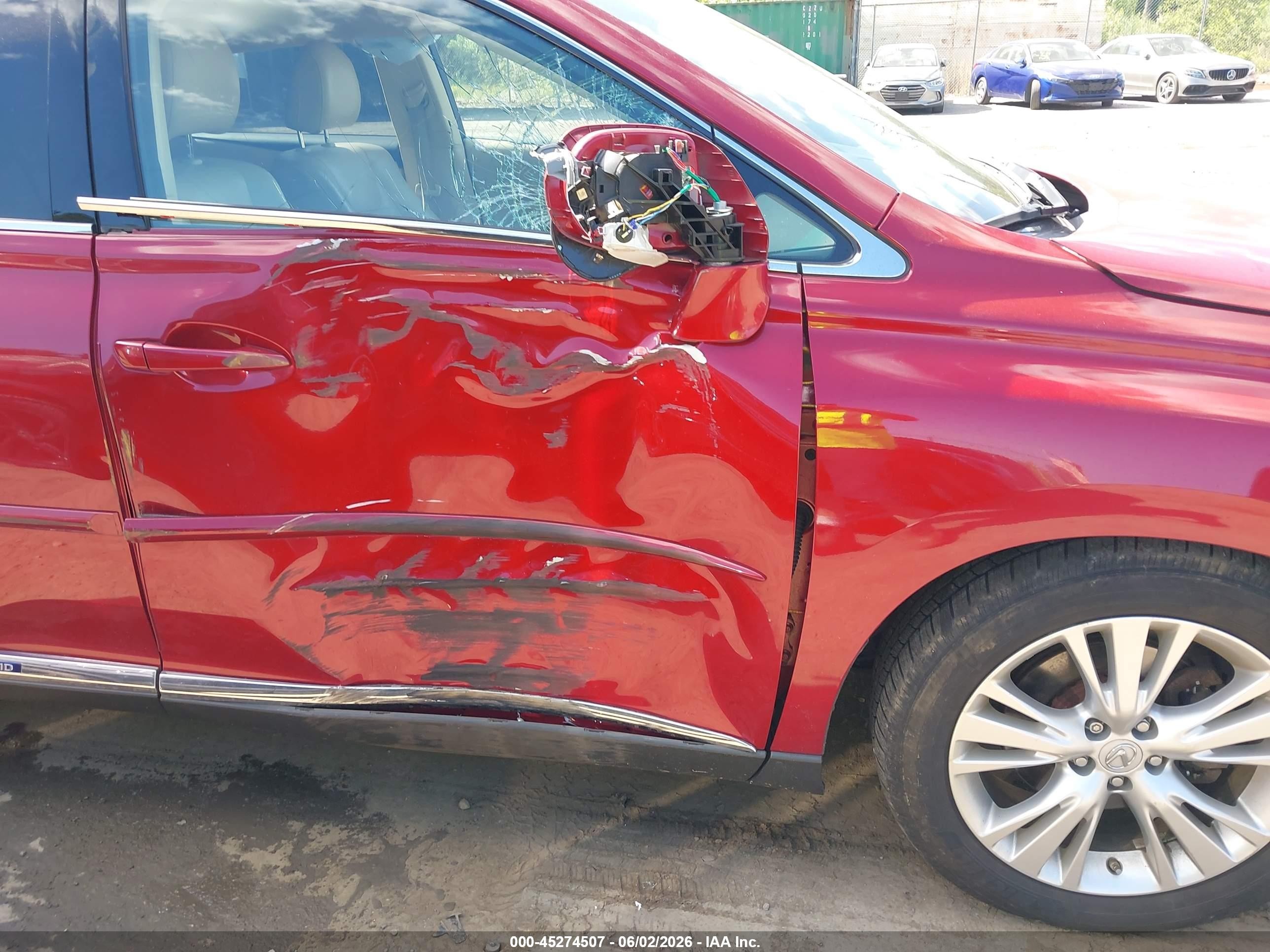 2012 Lexus Rx 450h   Red vin: JTJBC1BA5C2050362