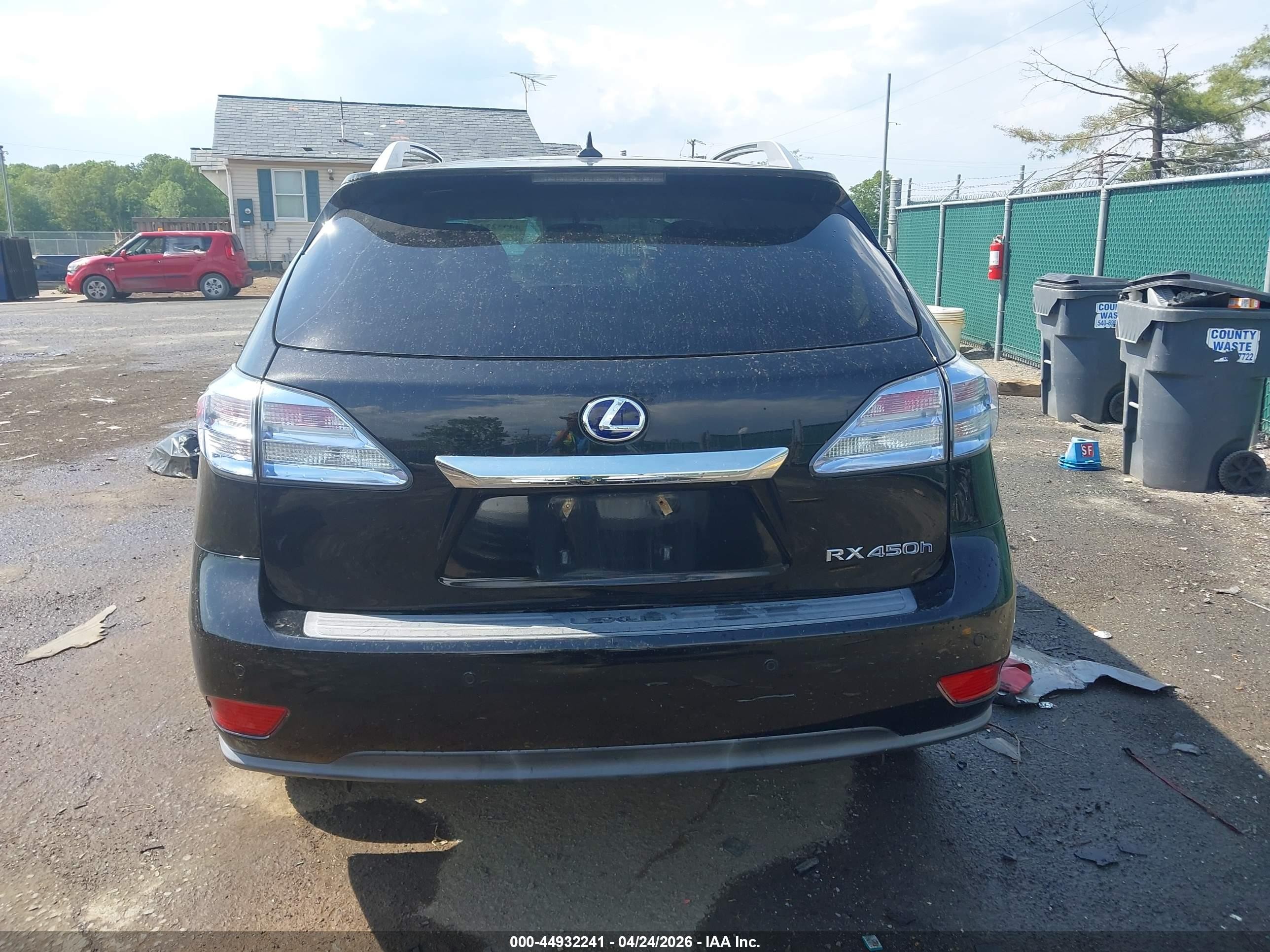2012 Lexus Rx 450h   Black vin: JTJBC1BA5C2424419
