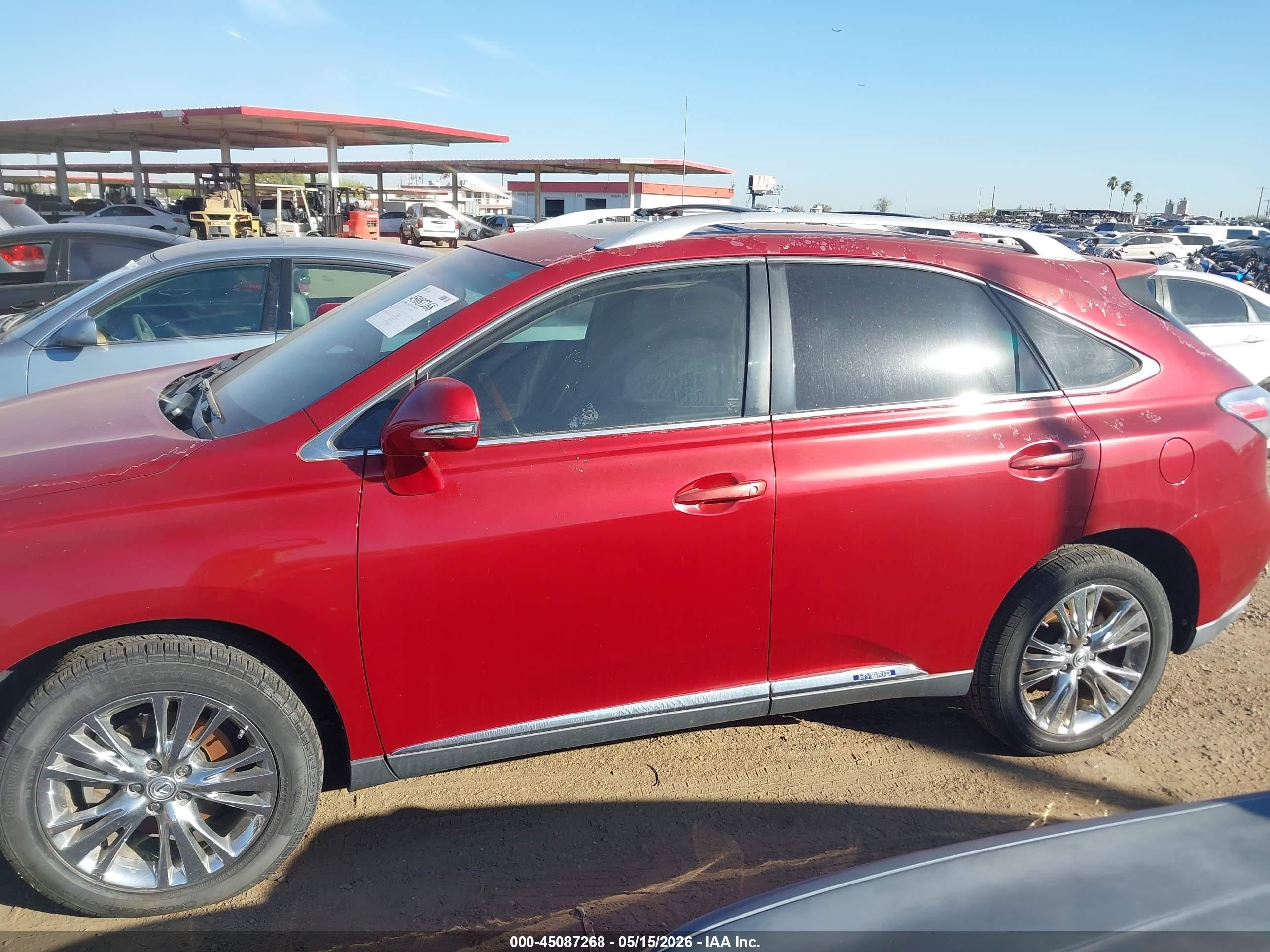 2012 Lexus Rx 450h   Red vin: JTJBC1BA5C2425165