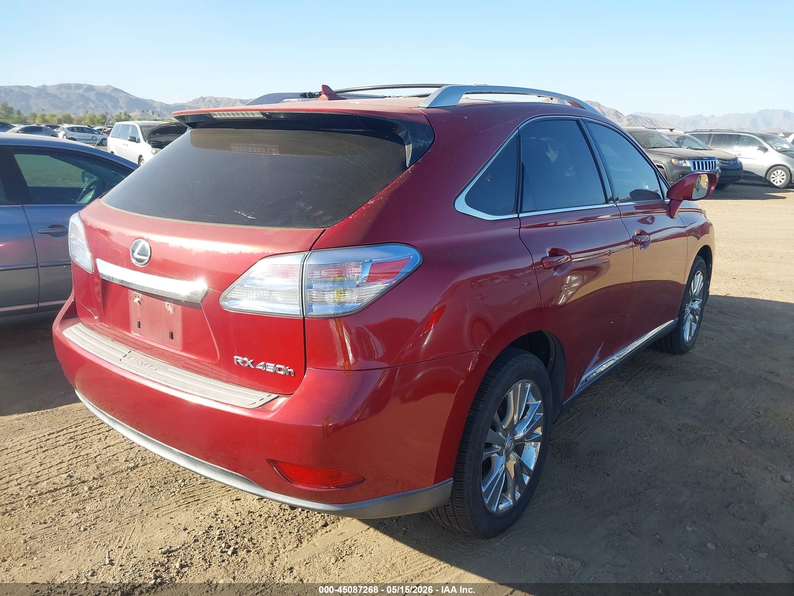 2012 Lexus Rx 450h   Red vin: JTJBC1BA5C2425165