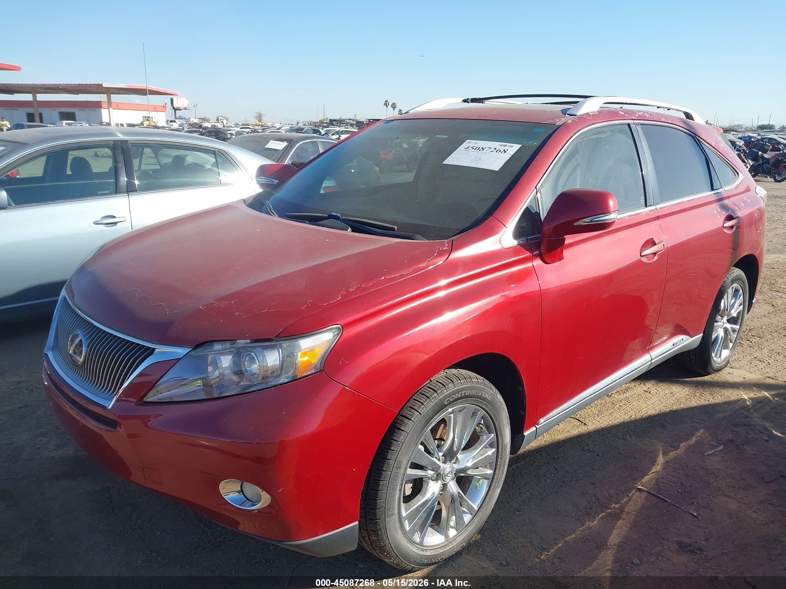2012 Lexus Rx 450h   Red vin: JTJBC1BA5C2425165