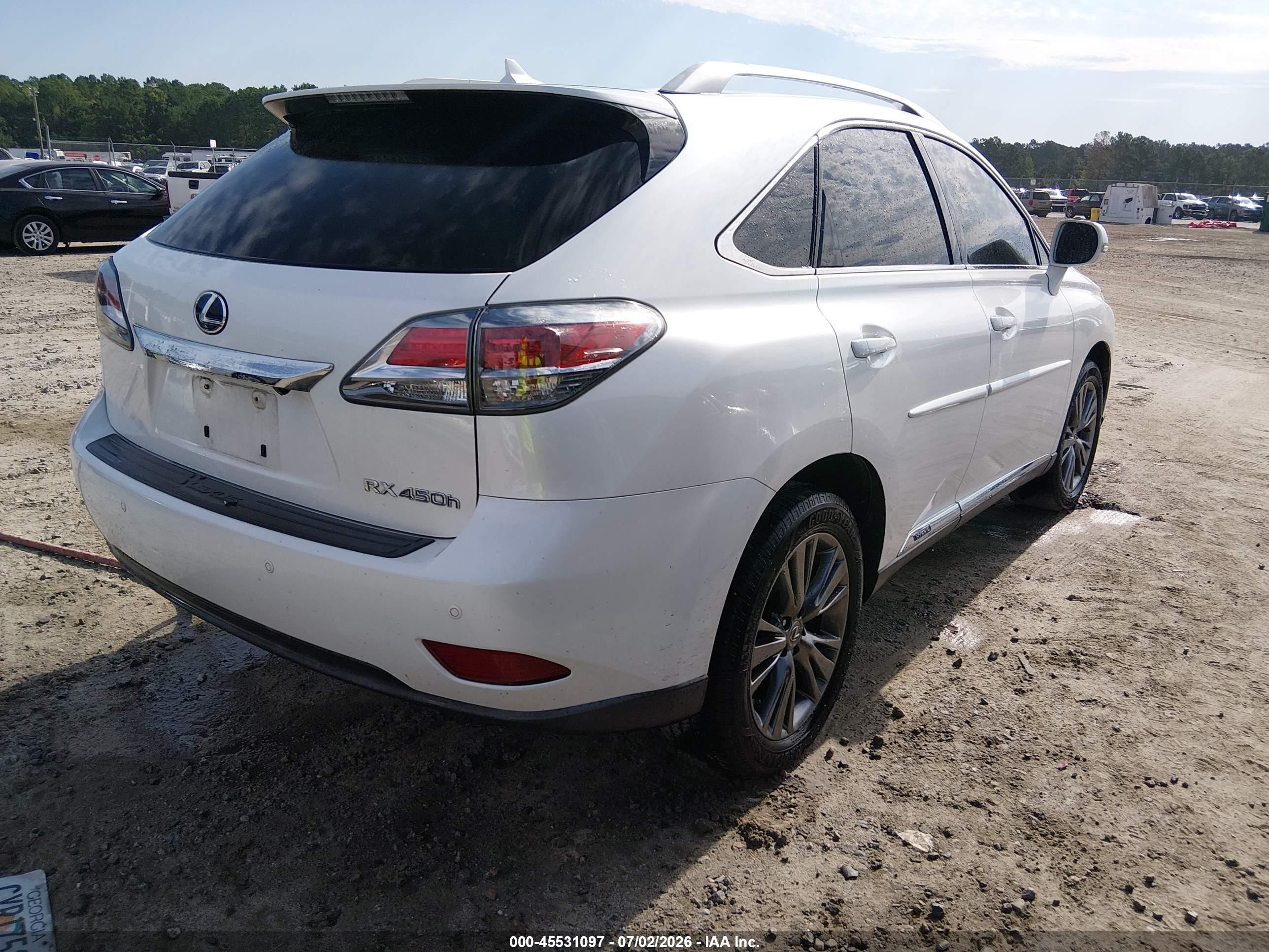 2013 Lexus Rx 450h   Белый vin: JTJBC1BA5D2055157