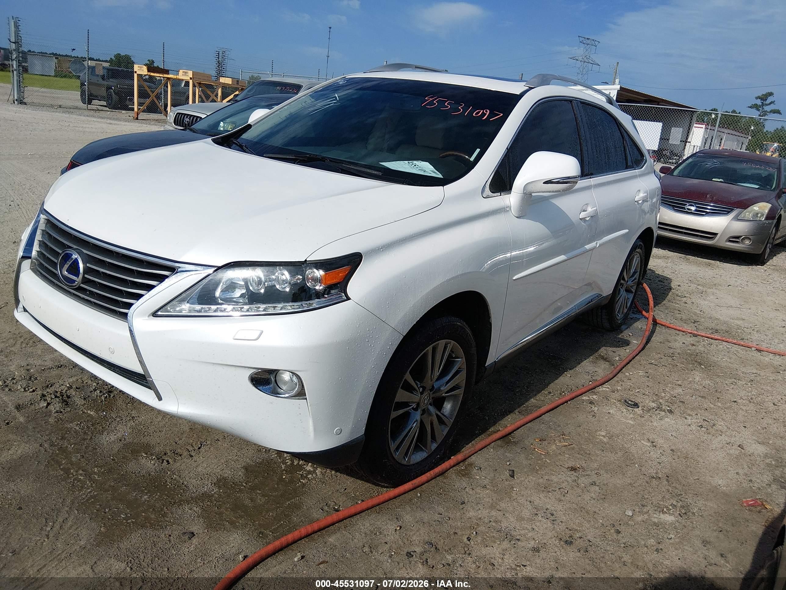 2013 Lexus Rx 450h   Белый vin: JTJBC1BA5D2055157
