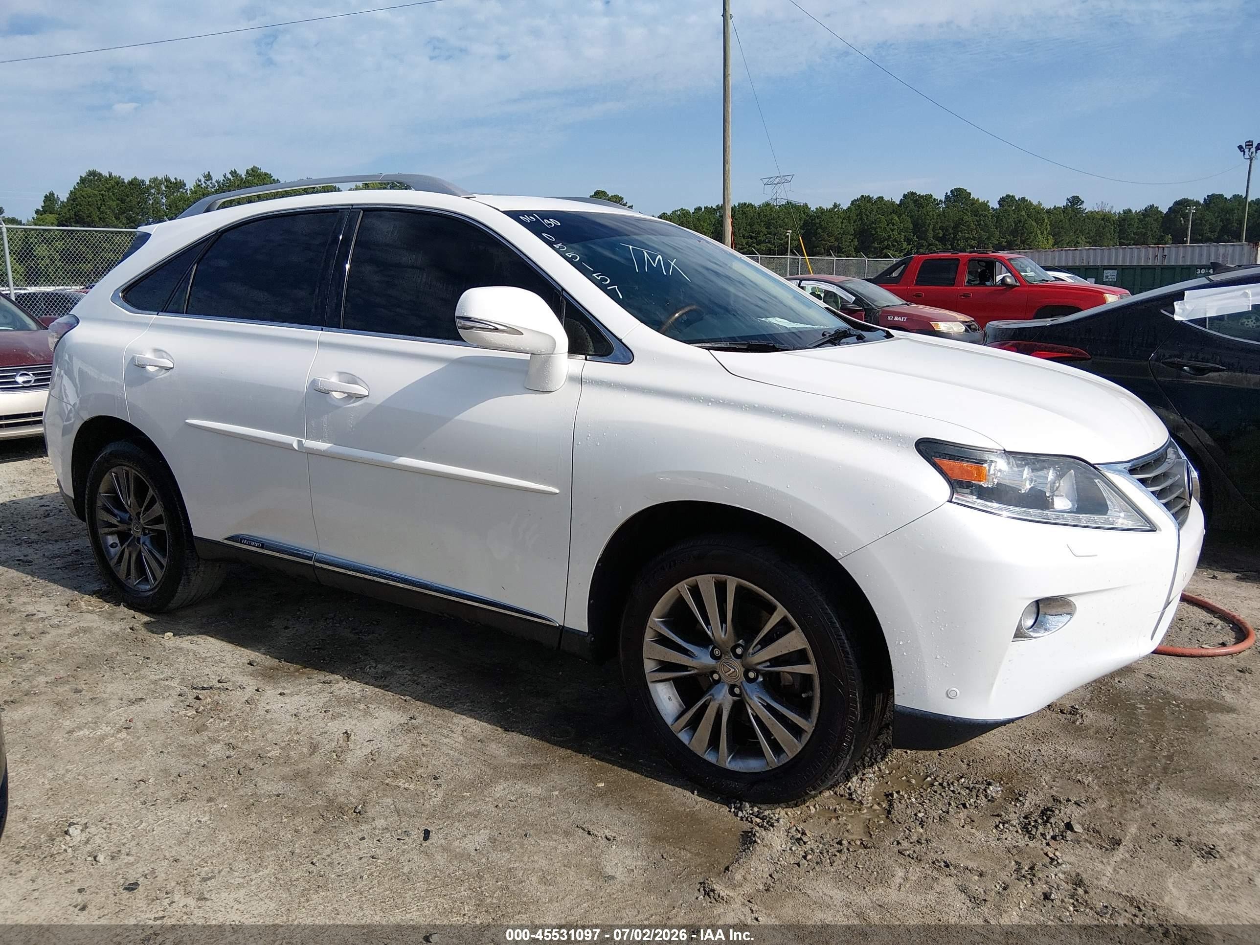 2013 Lexus Rx 450h   Белый vin: JTJBC1BA5D2055157