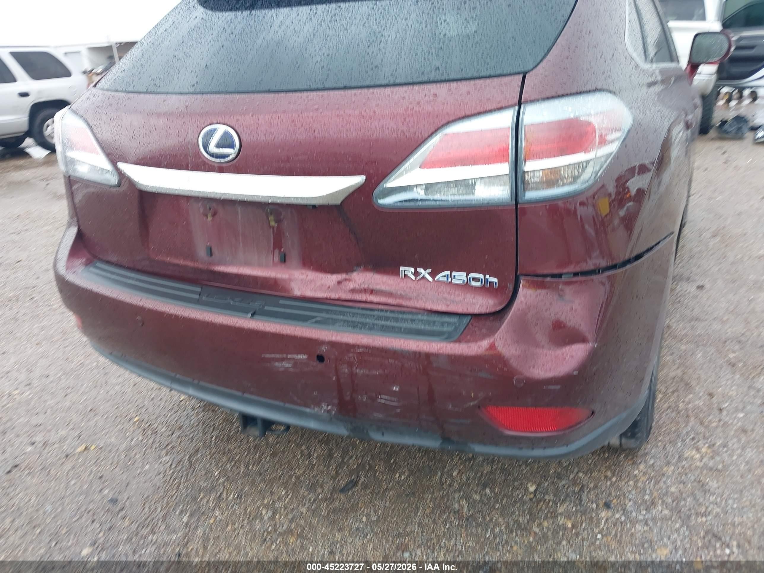 2013 Lexus Rx 450h   Maroon vin: JTJBC1BA5D2062237