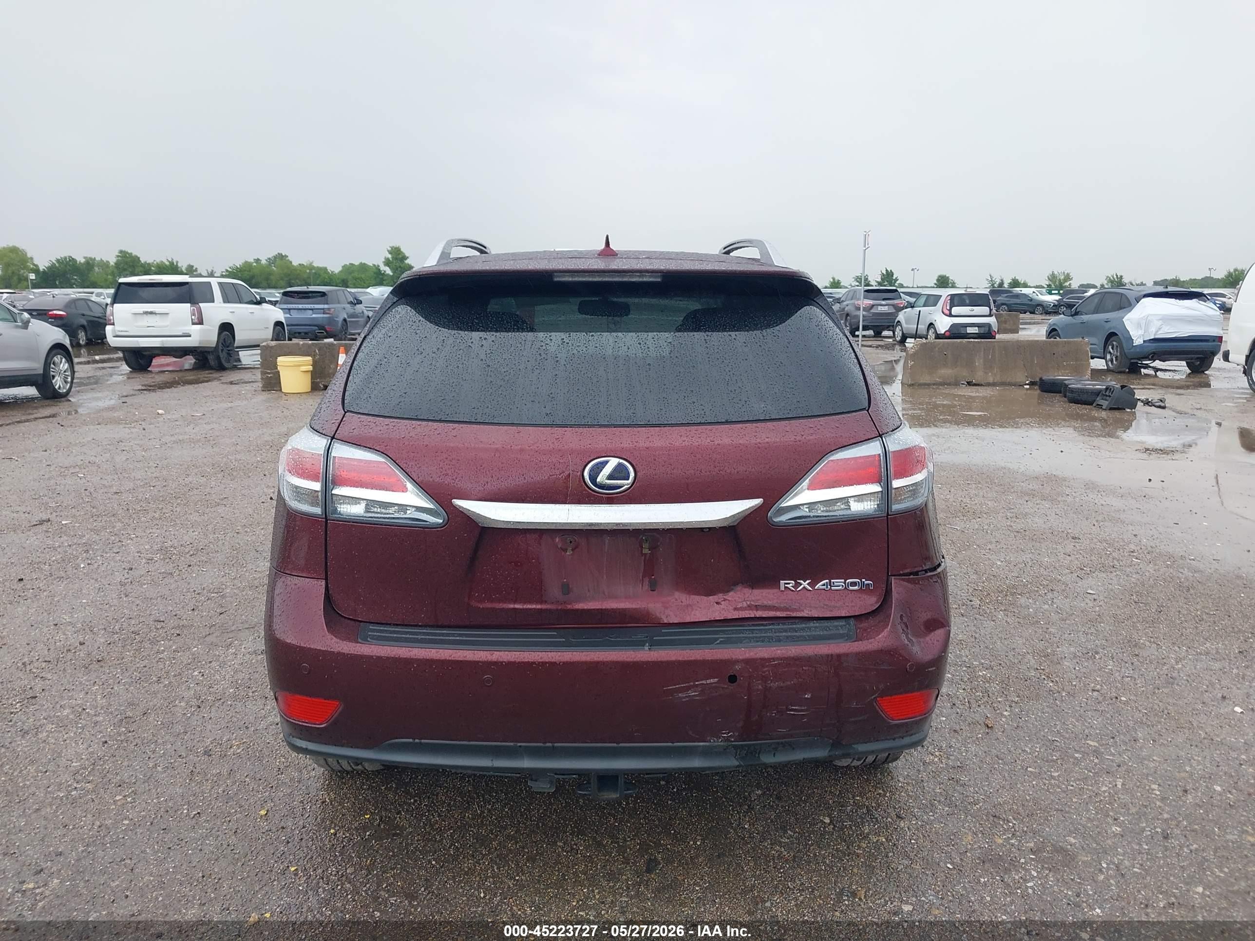 2013 Lexus Rx 450h   Maroon vin: JTJBC1BA5D2062237