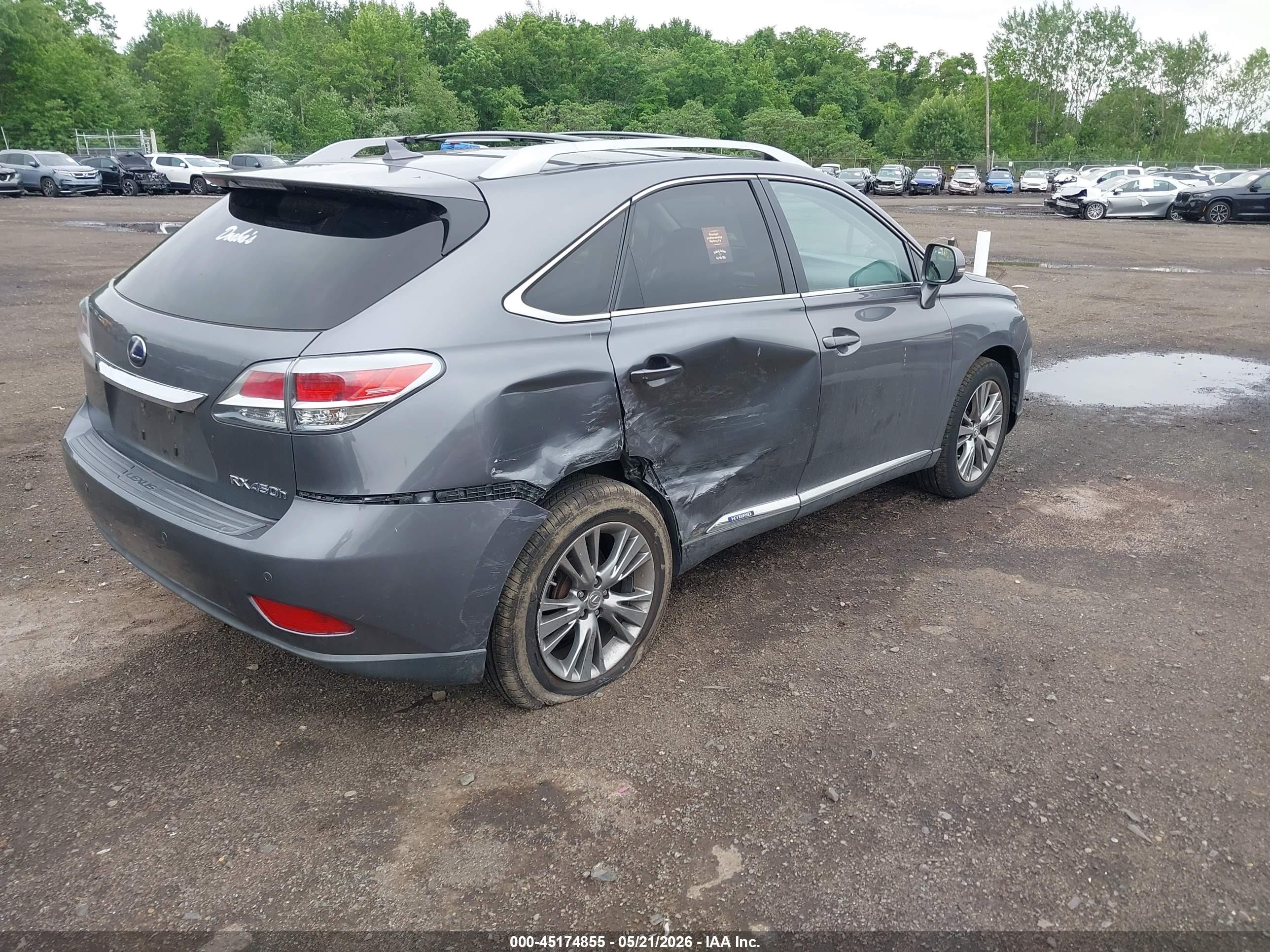 2013 Lexus Rx 450h Gray vin: JTJBC1BA5D2065722