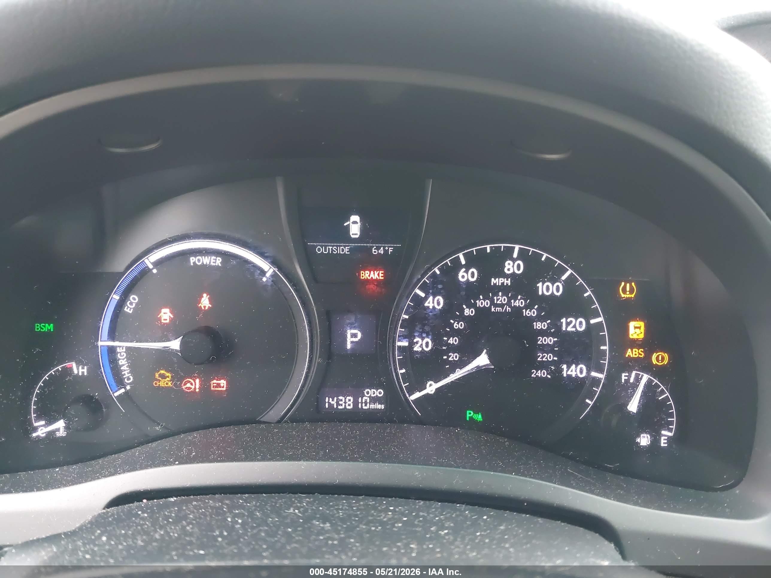 2013 Lexus Rx 450h Gray vin: JTJBC1BA5D2065722