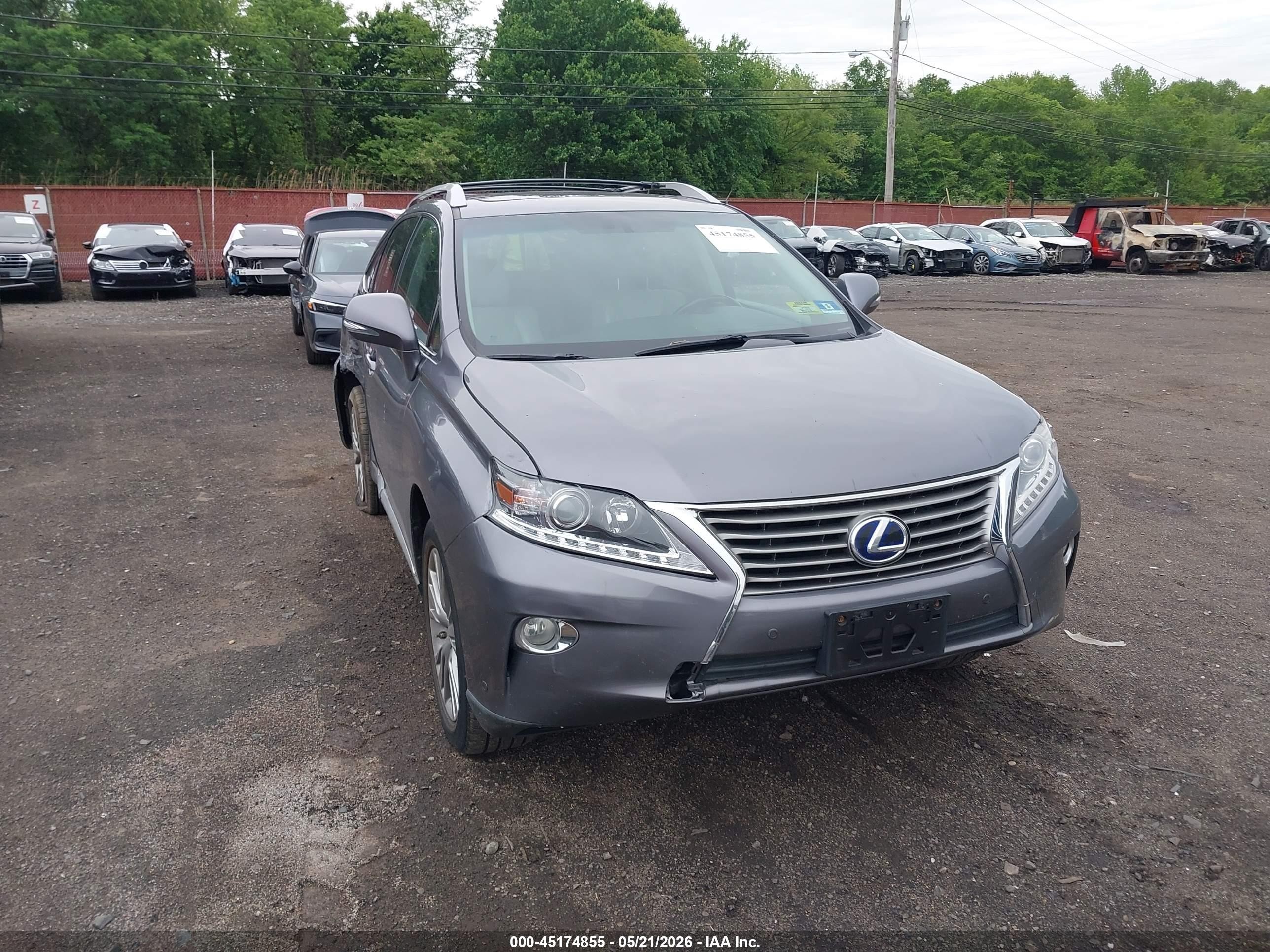 2013 Lexus Rx 450h Gray vin: JTJBC1BA5D2065722