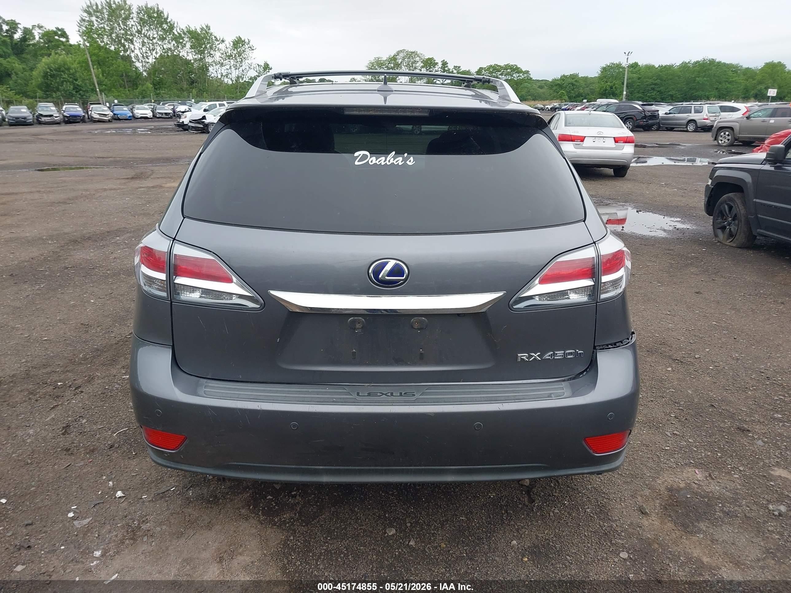 2013 Lexus Rx 450h Gray vin: JTJBC1BA5D2065722