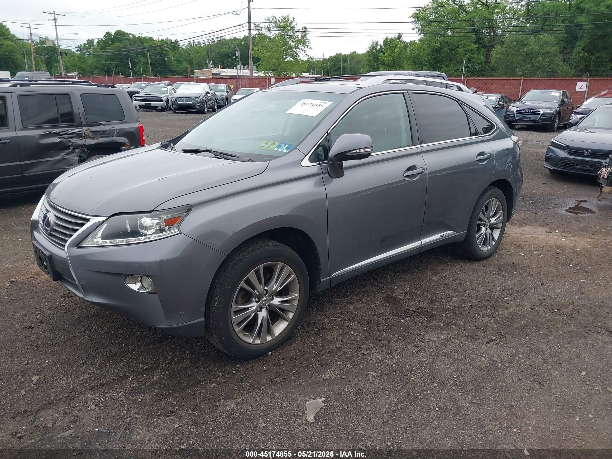 2013 Lexus Rx 450h Gray vin: JTJBC1BA5D2065722