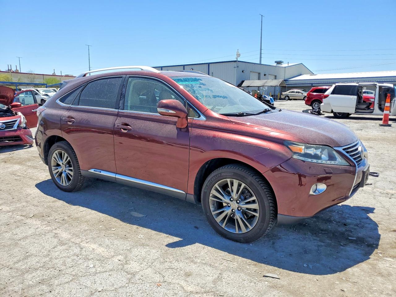 2013 Lexus Rx 450h Burgundy vin: JTJBC1BA5D2445739