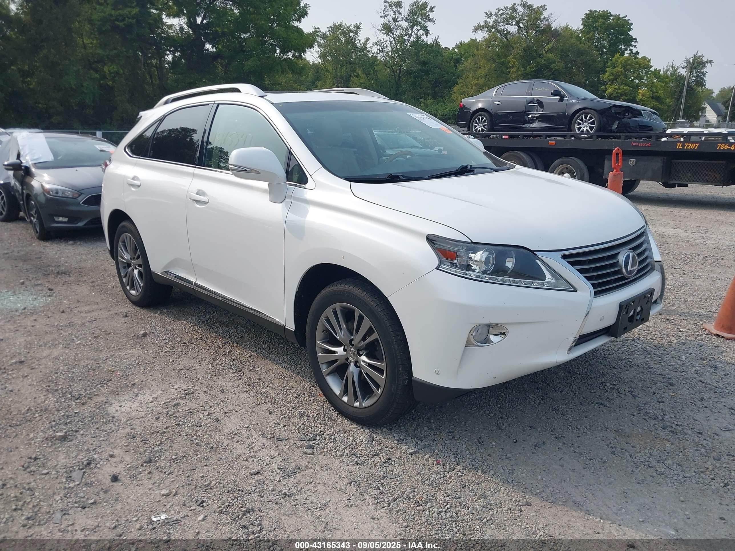 2014 Lexus Rx 450h   White vin: JTJBC1BA5E2067357