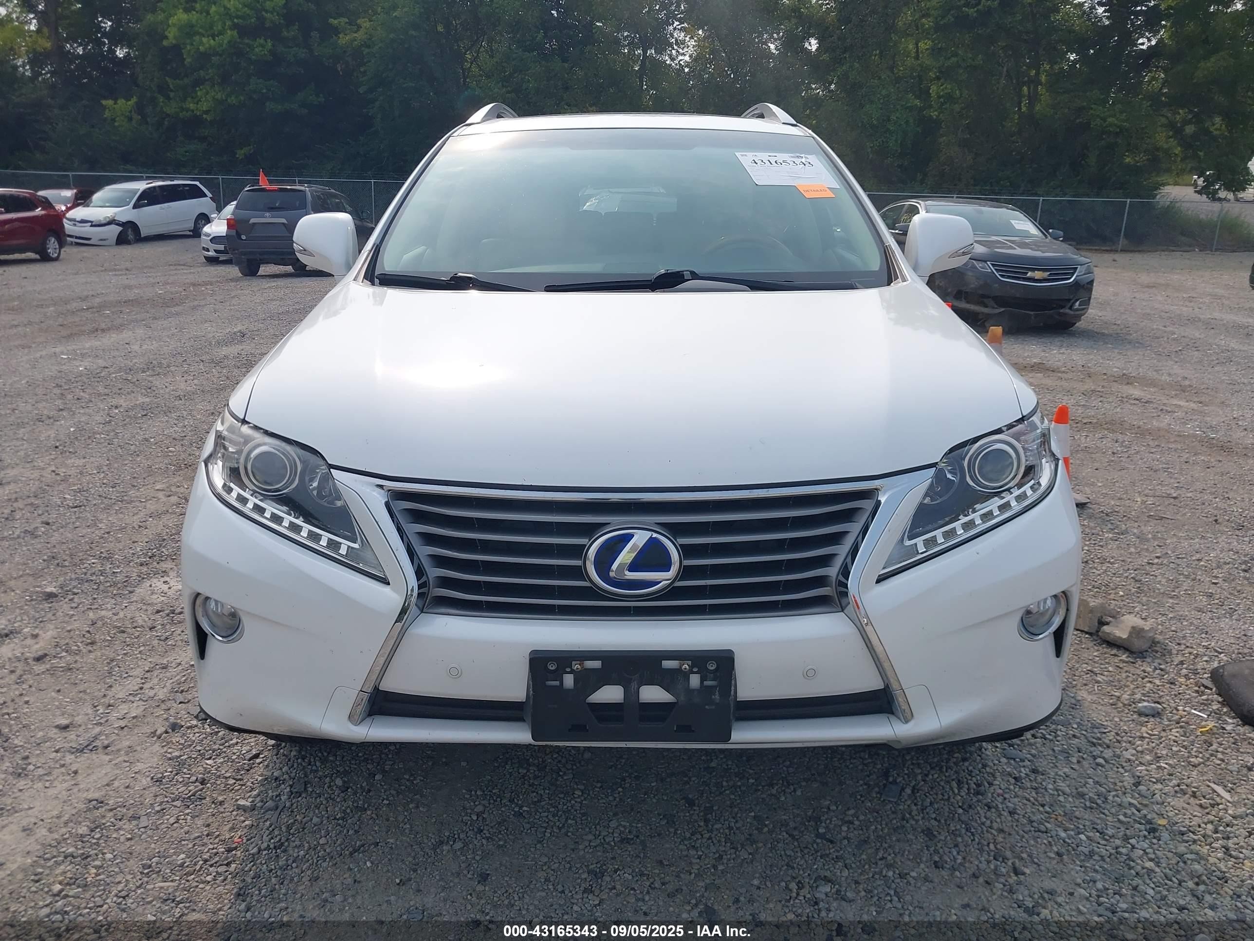 2014 Lexus Rx 450h   White vin: JTJBC1BA5E2067357