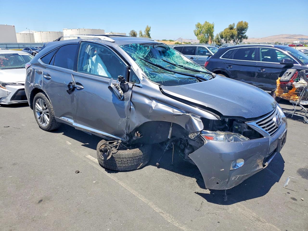 2014 Lexus Rx 450h Gray vin: JTJBC1BA5E2455219
