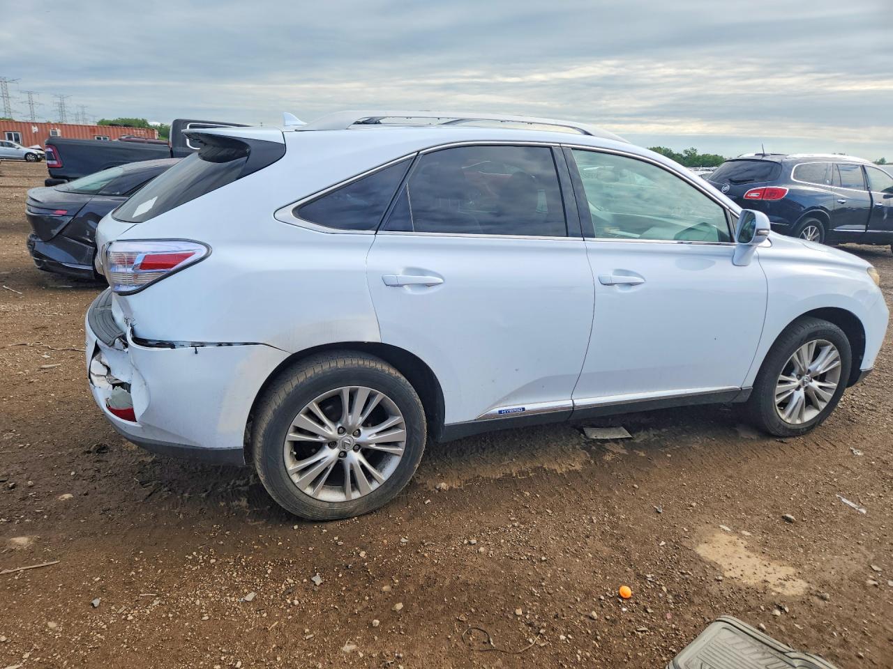 2010 Lexus Rx 450h White vin: JTJBC1BA6A2009851