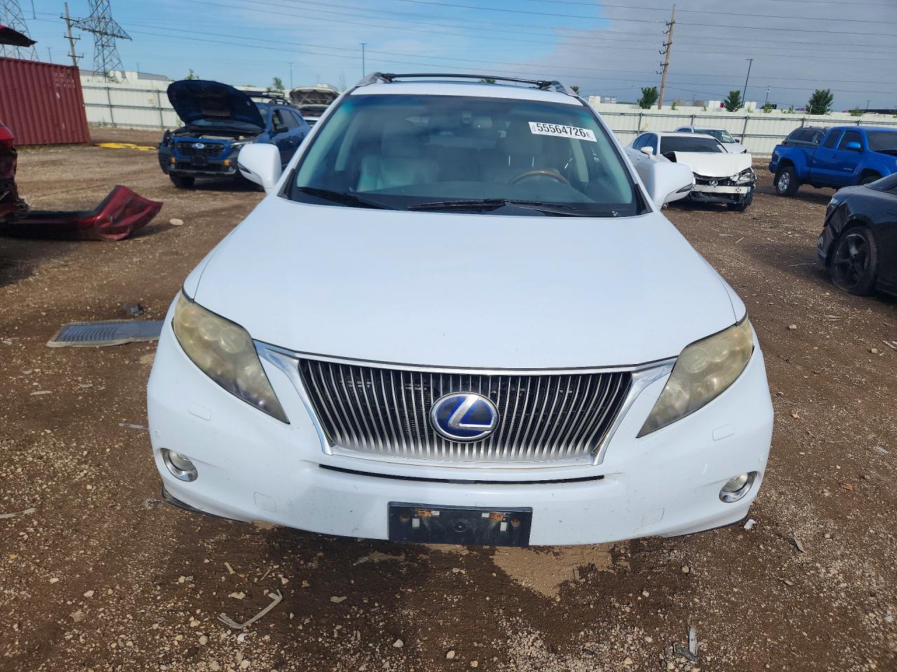 2010 Lexus Rx 450h White vin: JTJBC1BA6A2009851