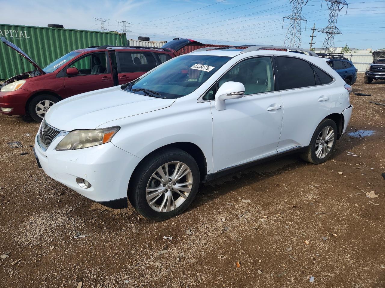 2010 Lexus Rx 450h White vin: JTJBC1BA6A2009851