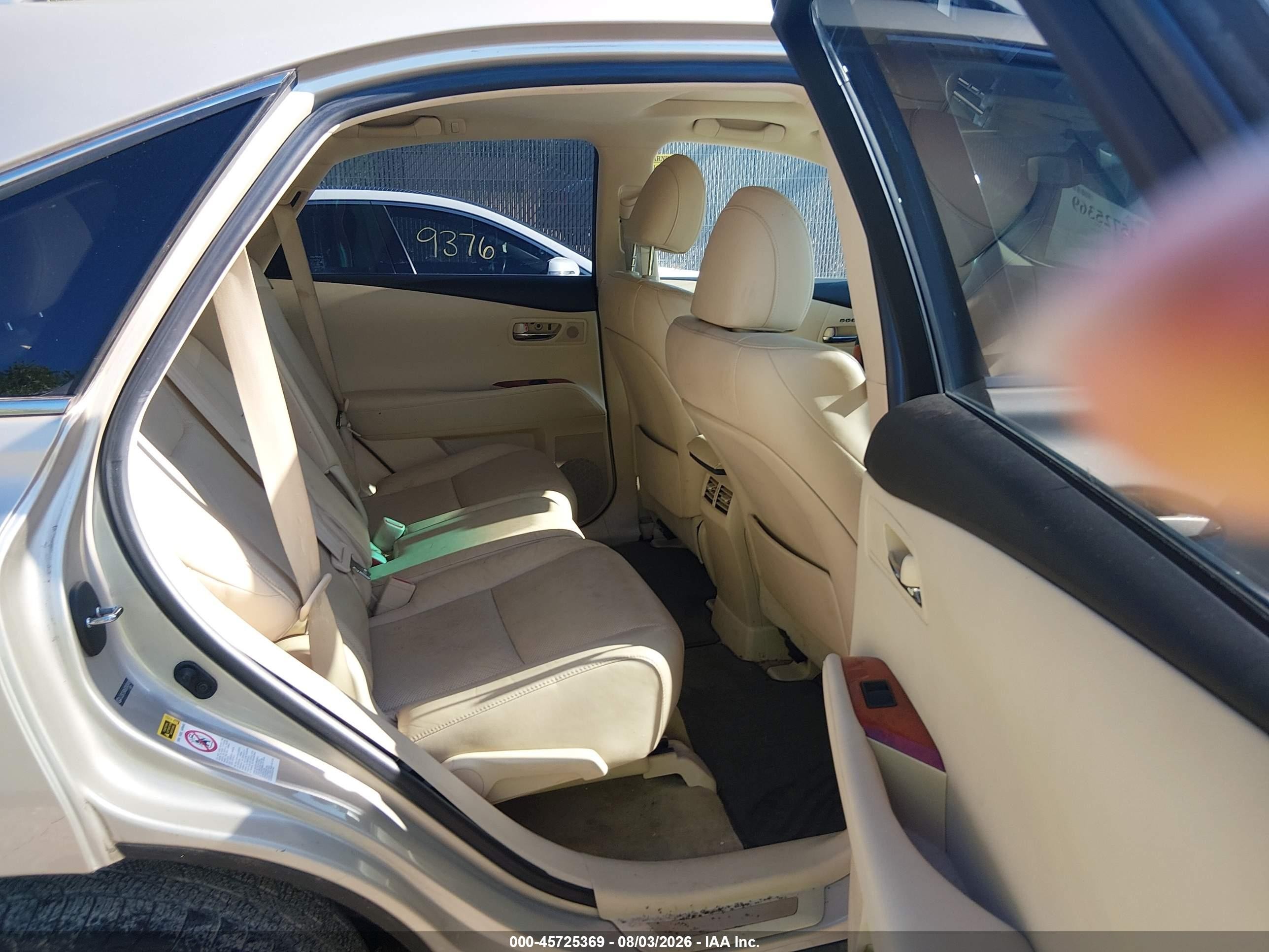 2011 Lexus Rx 450h   Champagne vin: JTJBC1BA6B2043449