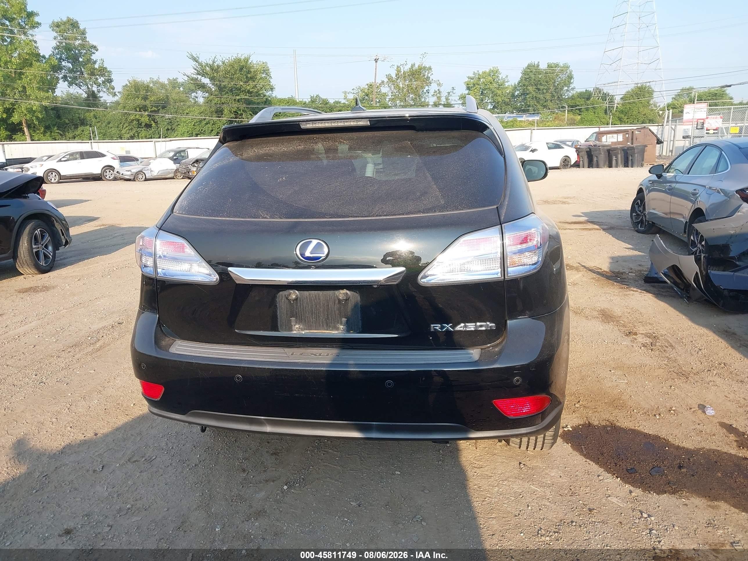 2011 Lexus Rx 450 Black vin: JTJBC1BA6B2418871
